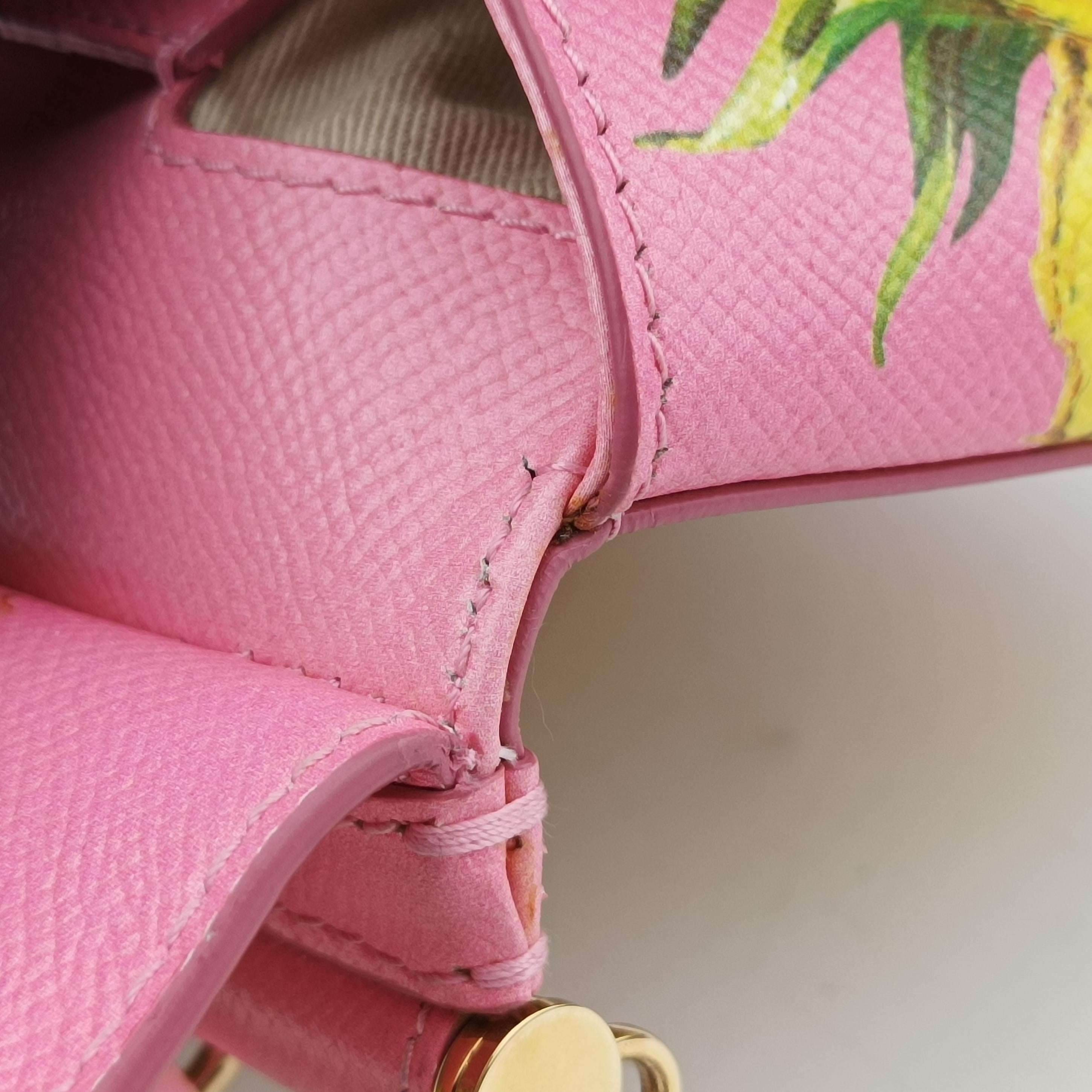 Pineapple pattern Sicily pink×Multicolour Leather 44パイナップル柄 シシリー ピンク×マルチカラー レザー 44