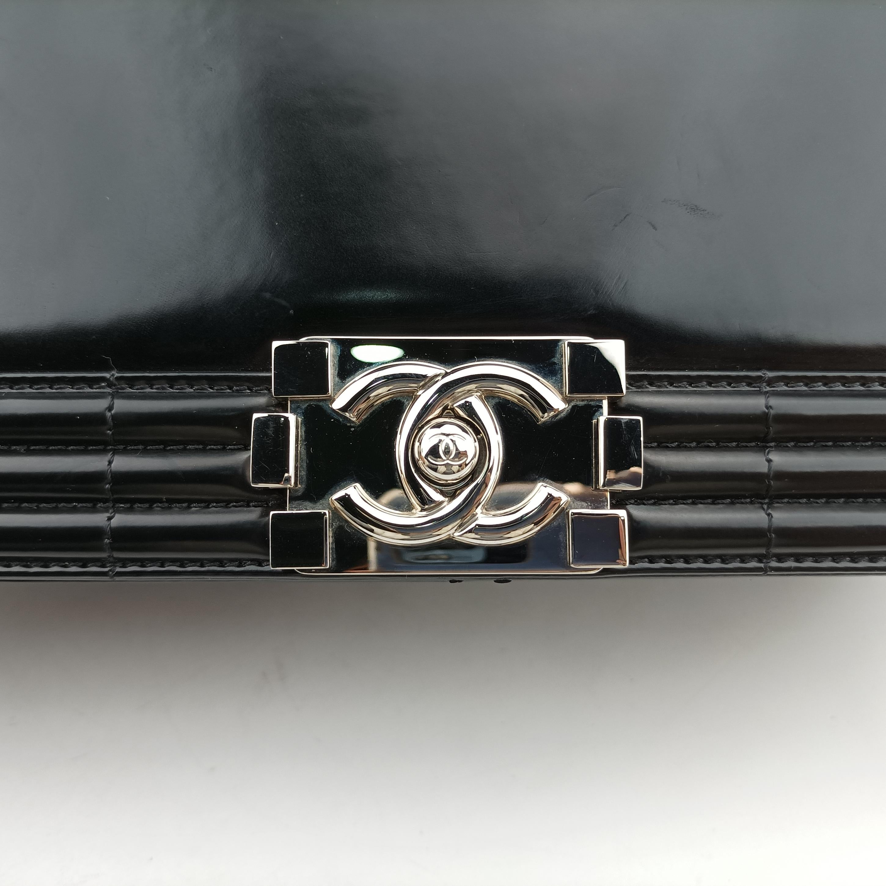 BOY CHANEL Black Enamel A67021 17001419ボーイシャネル ブラック エナメル A67021 17001419