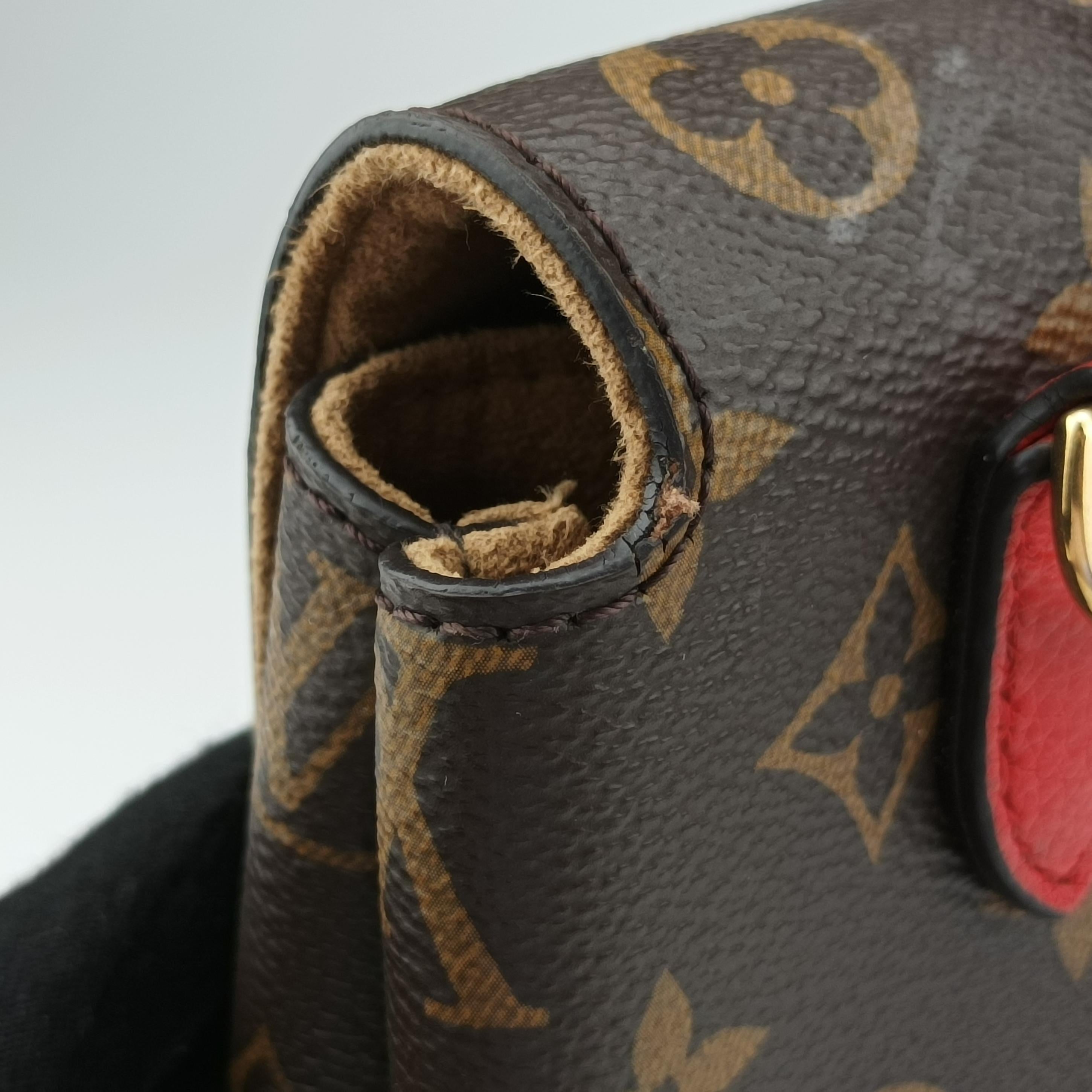 MARIGNAN Brown×COQUELICOT Monogram Canvas×calf leather M44544 FL0128マリニャン モノグラム/ブラウン系×コクリコ モノグラムキャンバス×カーフレザー M44544 FL0128