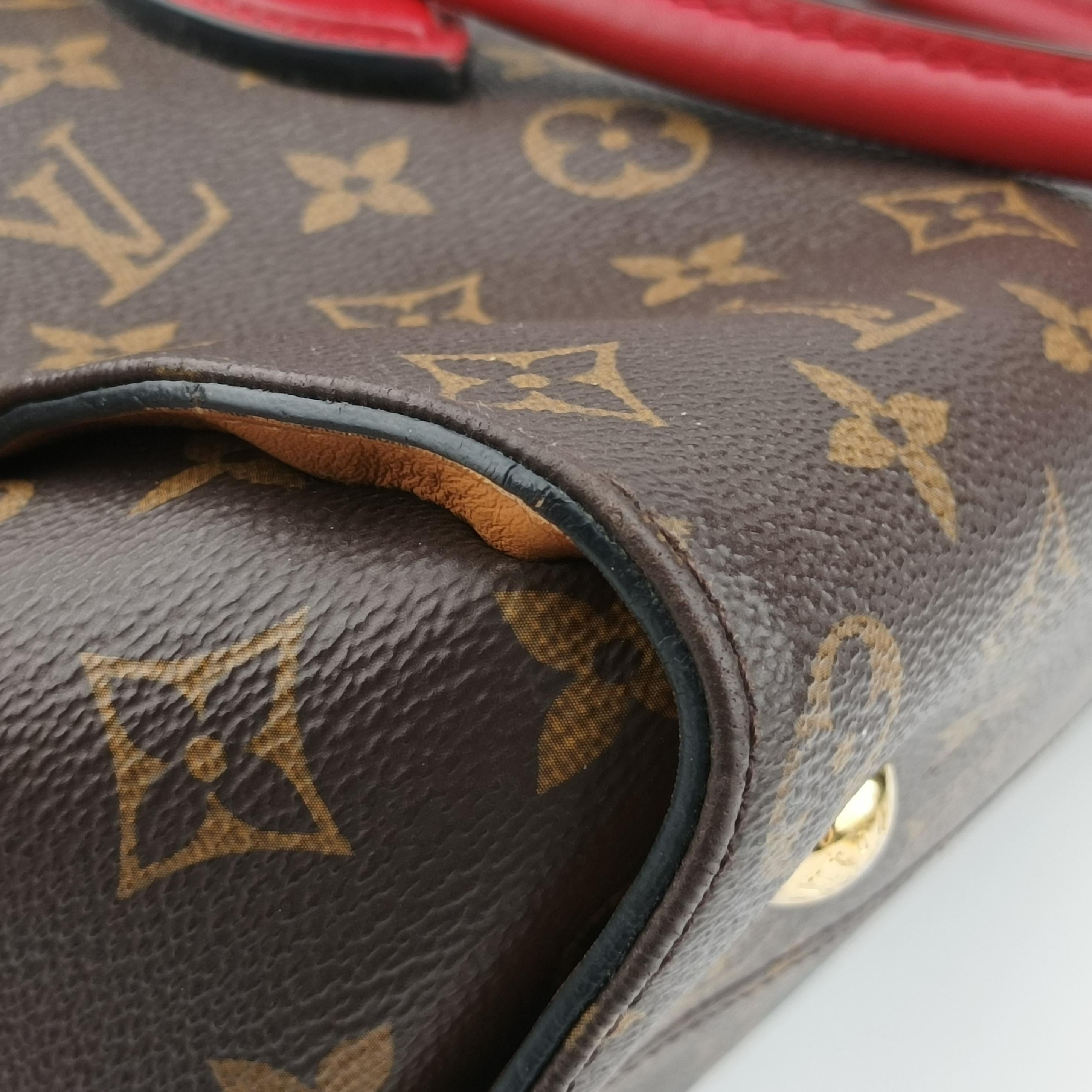TUILERIES tote Brown x Noir x Red Monogram Canvas ácalf leather M41454 AA0127テュイルリートート モノグラム/ブラウン系 x ノワール x レッド モノグラムキャンバス×カーフレザー M41454 AA0127