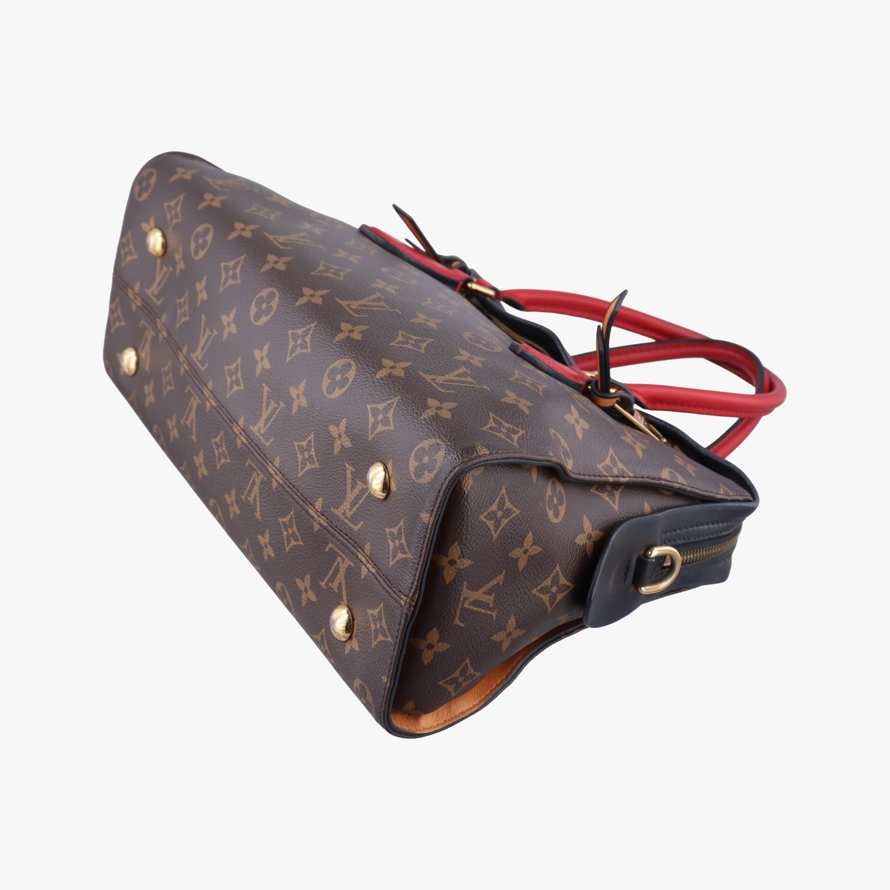 TUILERIES tote Brown x Noir x Red Monogram Canvas ácalf leather M41454 AA0127テュイルリートート モノグラム/ブラウン系 x ノワール x レッド モノグラムキャンバス×カーフレザー M41454 AA0127