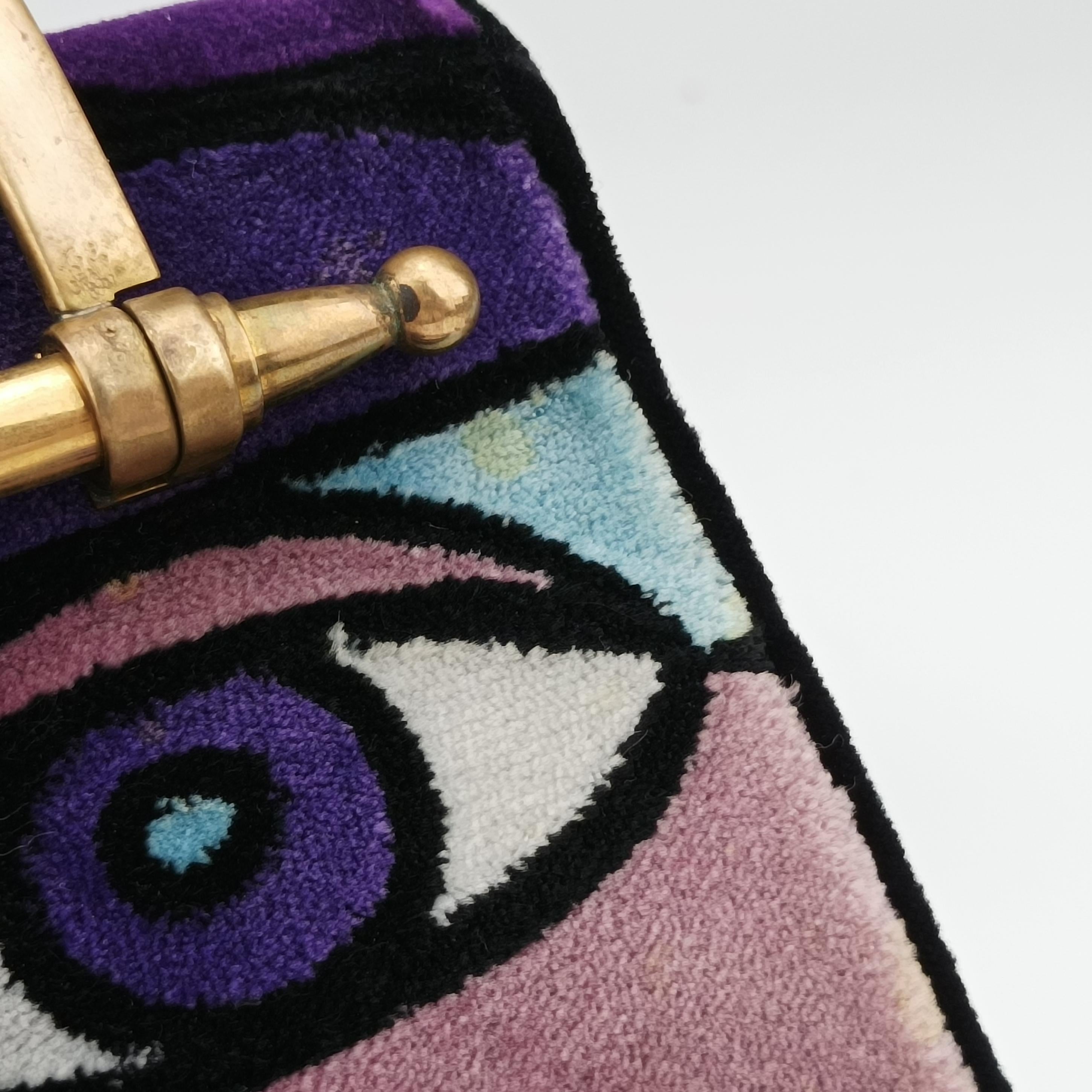 Watkins Patchwork Face Print Multicolour velour 31ワトキンス パッチワーク フェイスプリント マルチカラー ベロア 31