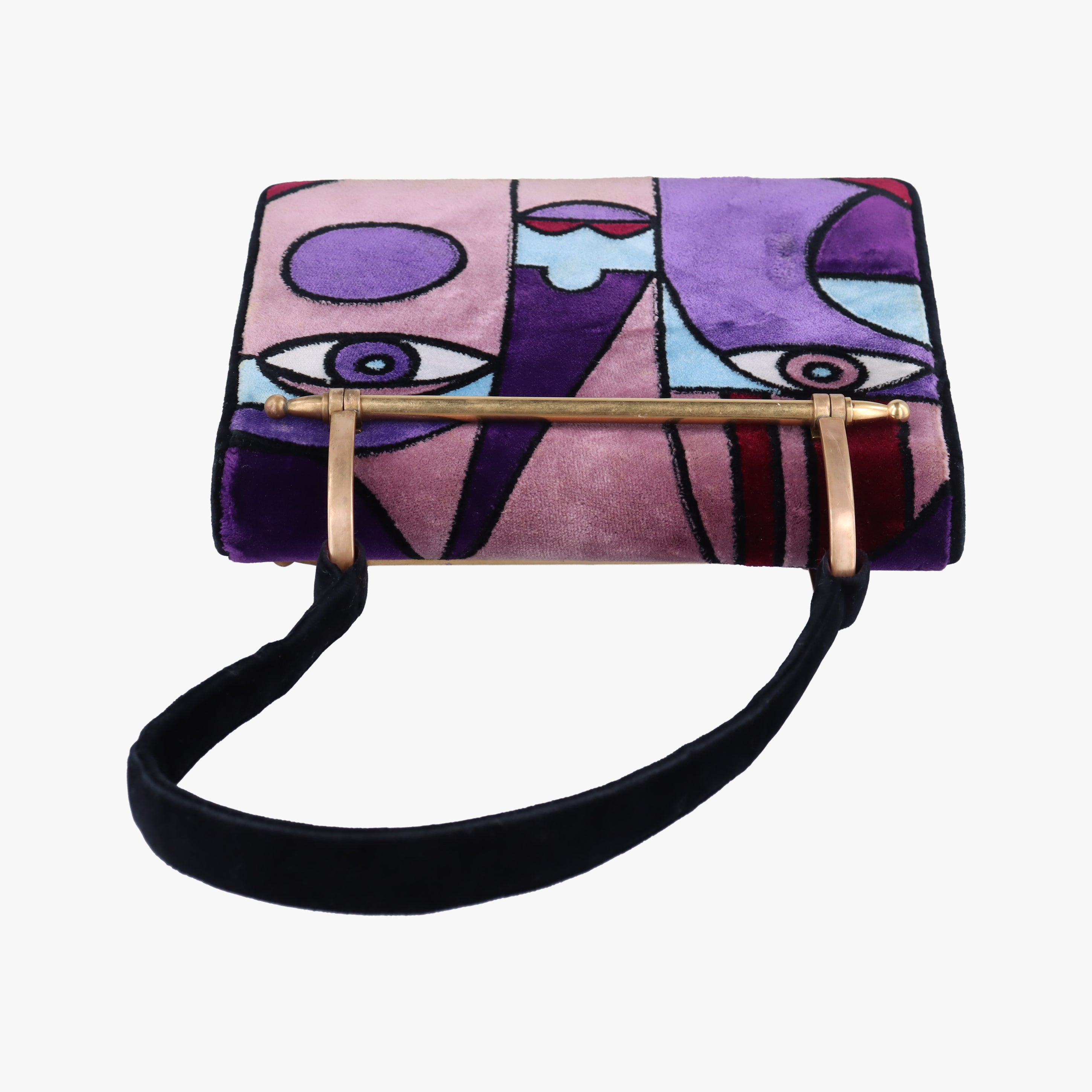 Watkins Patchwork Face Print Multicolour velour 31ワトキンス パッチワーク フェイスプリント マルチカラー ベロア 31