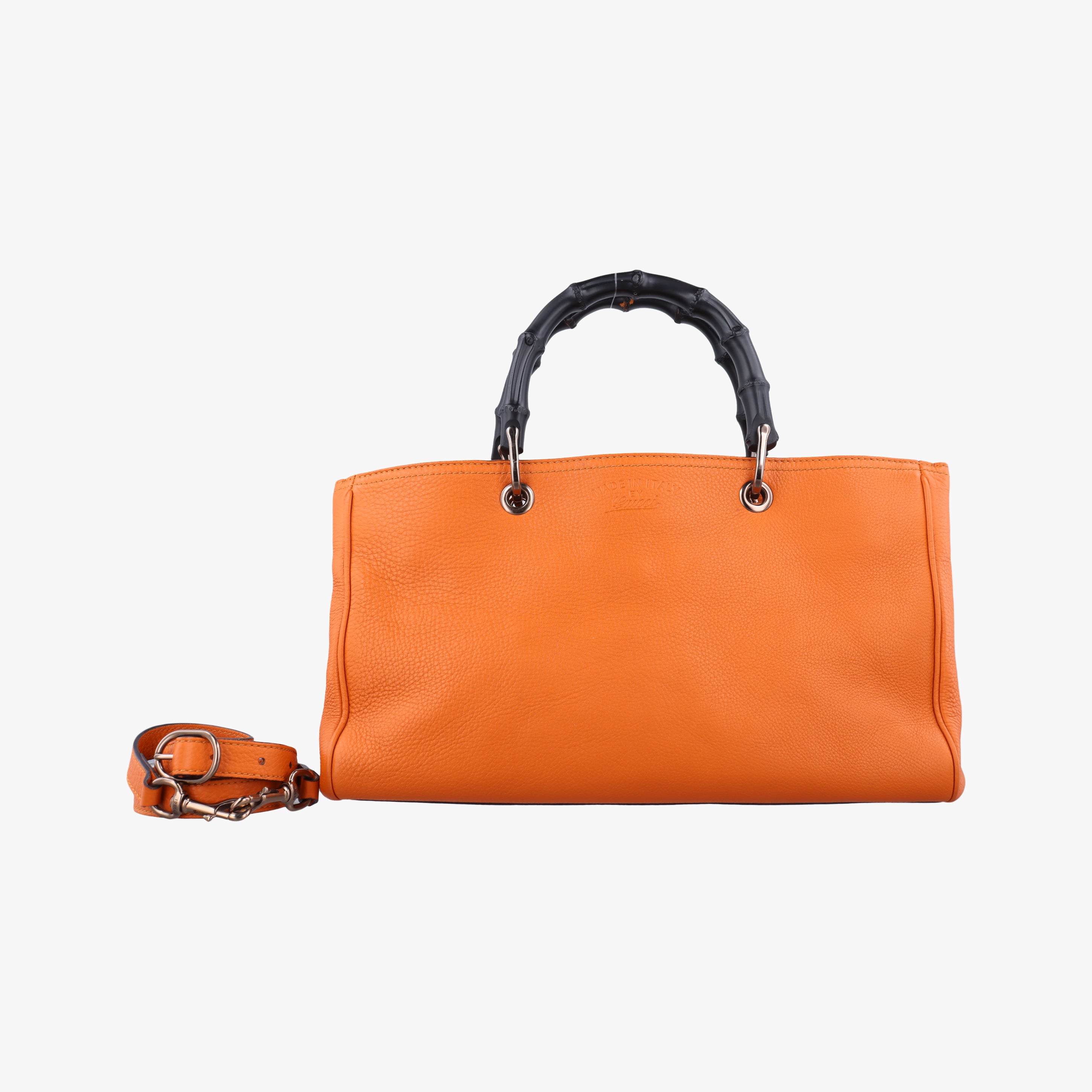 Bamboo Shopper Orange Leather 323660 I015887690バンブーショッパー オレンジ レザー 323660 I015887690