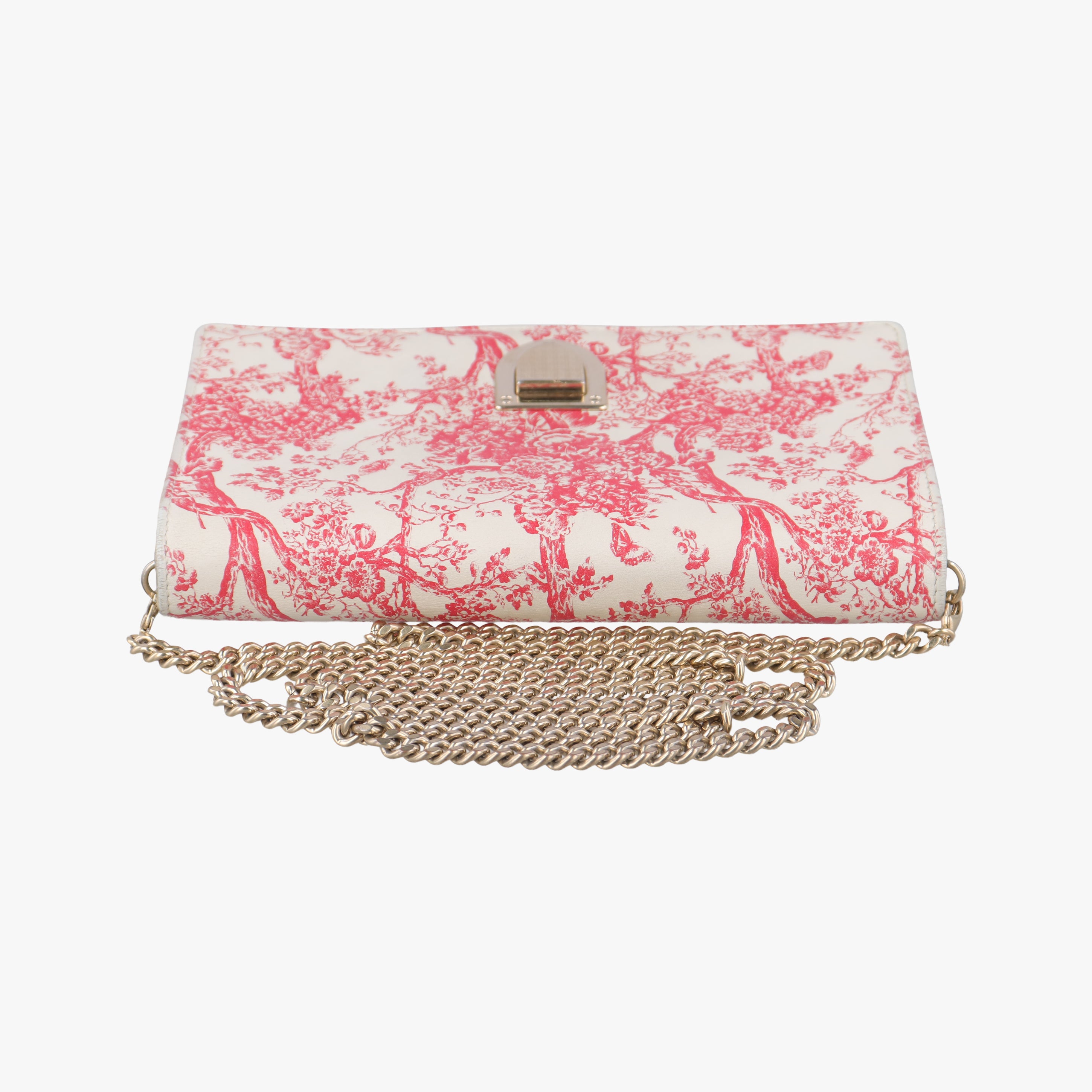 Diorama Wallet On Chain Pouch Red x White Leather 08-BO-1108ジオラマ ウォレット オン チェーン ポーチ レッド×ホワイト レザー 08-BO-1108