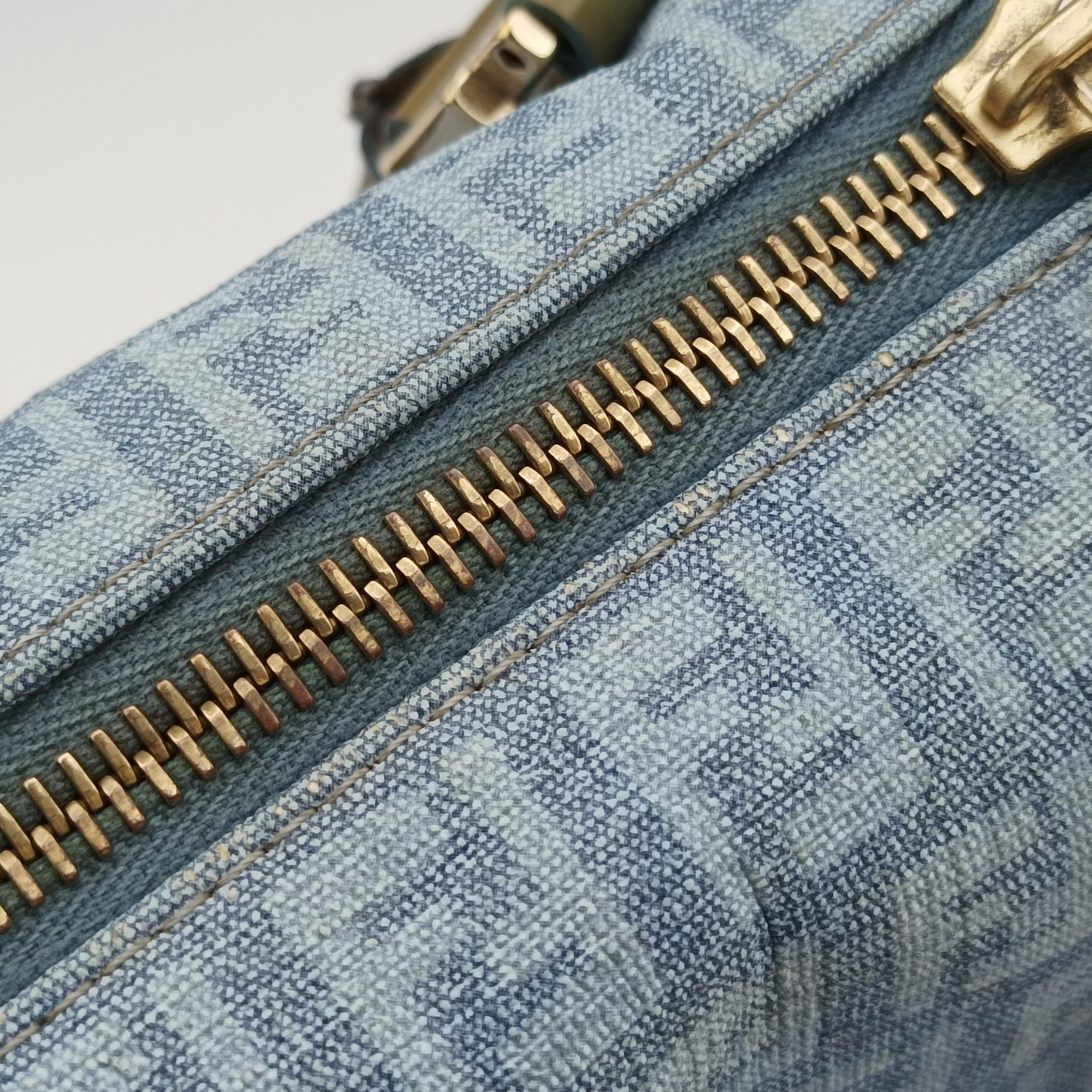 Zucchino Glitter Logo Blue PVC coated canvas 8BL071 2305/8BL071/AP3/098ズッカ柄 ズッキーノ グリッターロゴ ブルー PVCコーティングキャンバス 8BL071 2305/8BL071/AP3/098