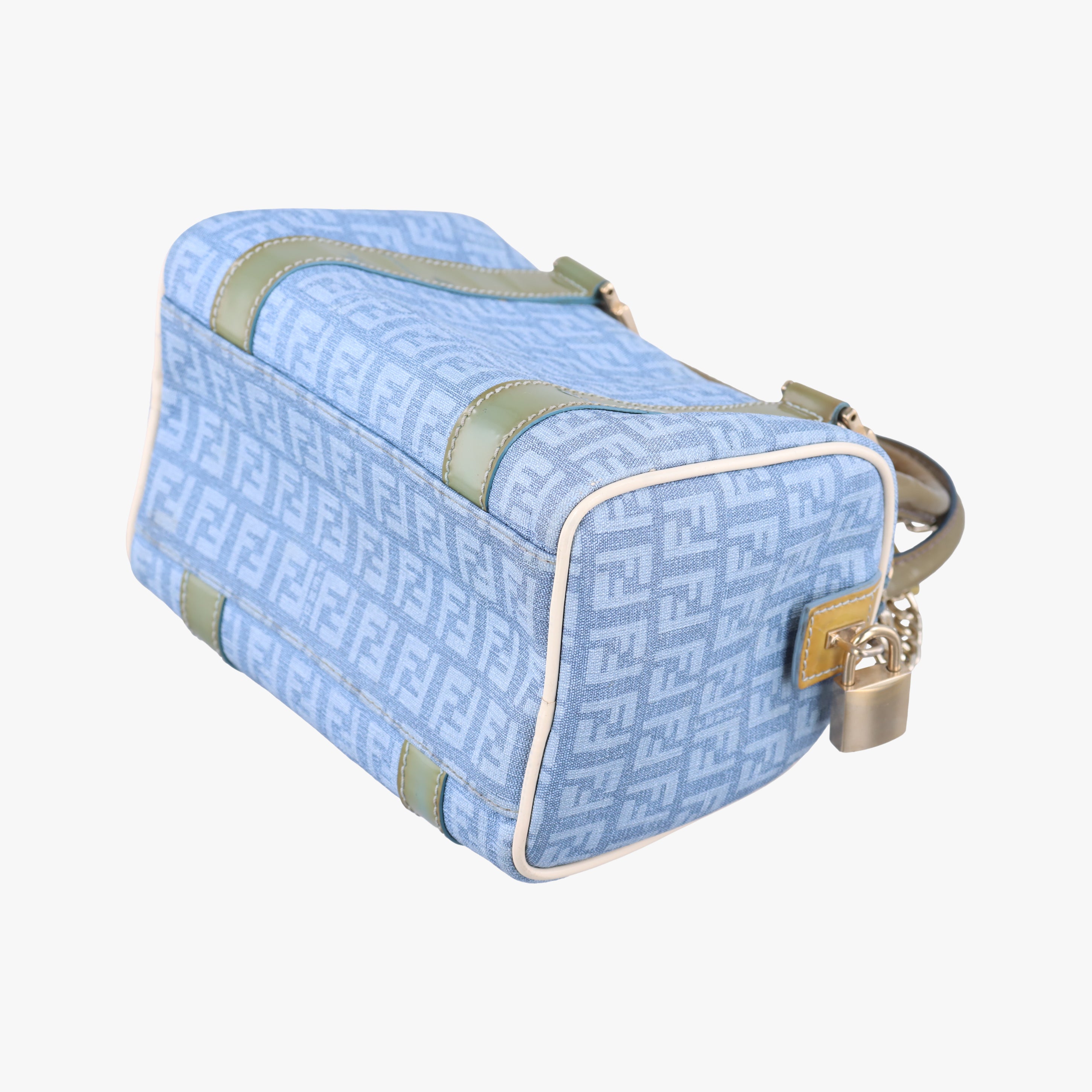 Zucchino Glitter Logo Blue PVC coated canvas 8BL071 2305/8BL071/AP3/098ズッカ柄 ズッキーノ グリッターロゴ ブルー PVCコーティングキャンバス 8BL071 2305/8BL071/AP3/098