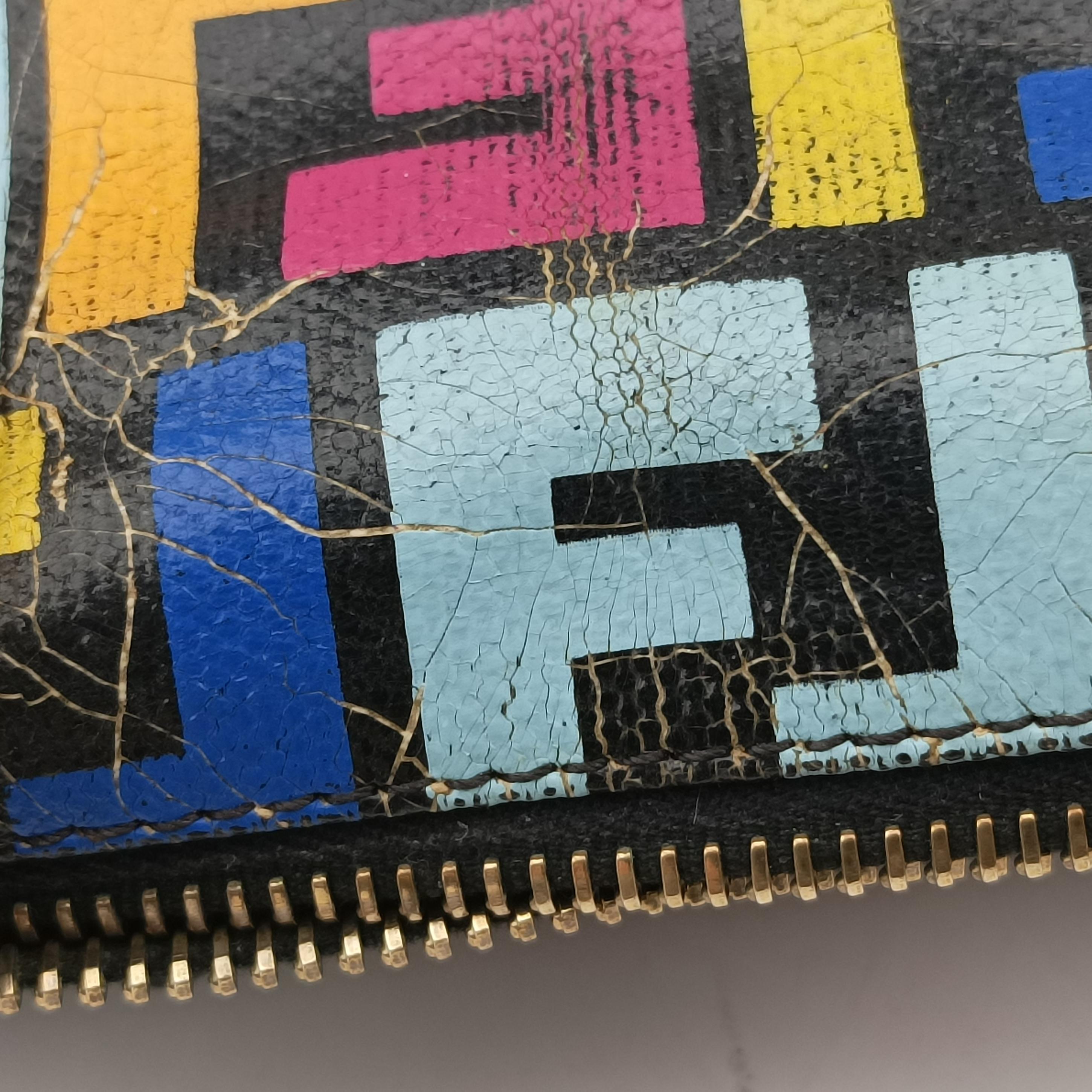 Zucchino Glitter Logo Multicolour PVC coated canvas 8BL068 2305/8BL068/YQ7/088スパンコールイエローグラデーション マルチカラー PVCコーティングキャンバス 8BL068 2305/8BL068/YQ7/088