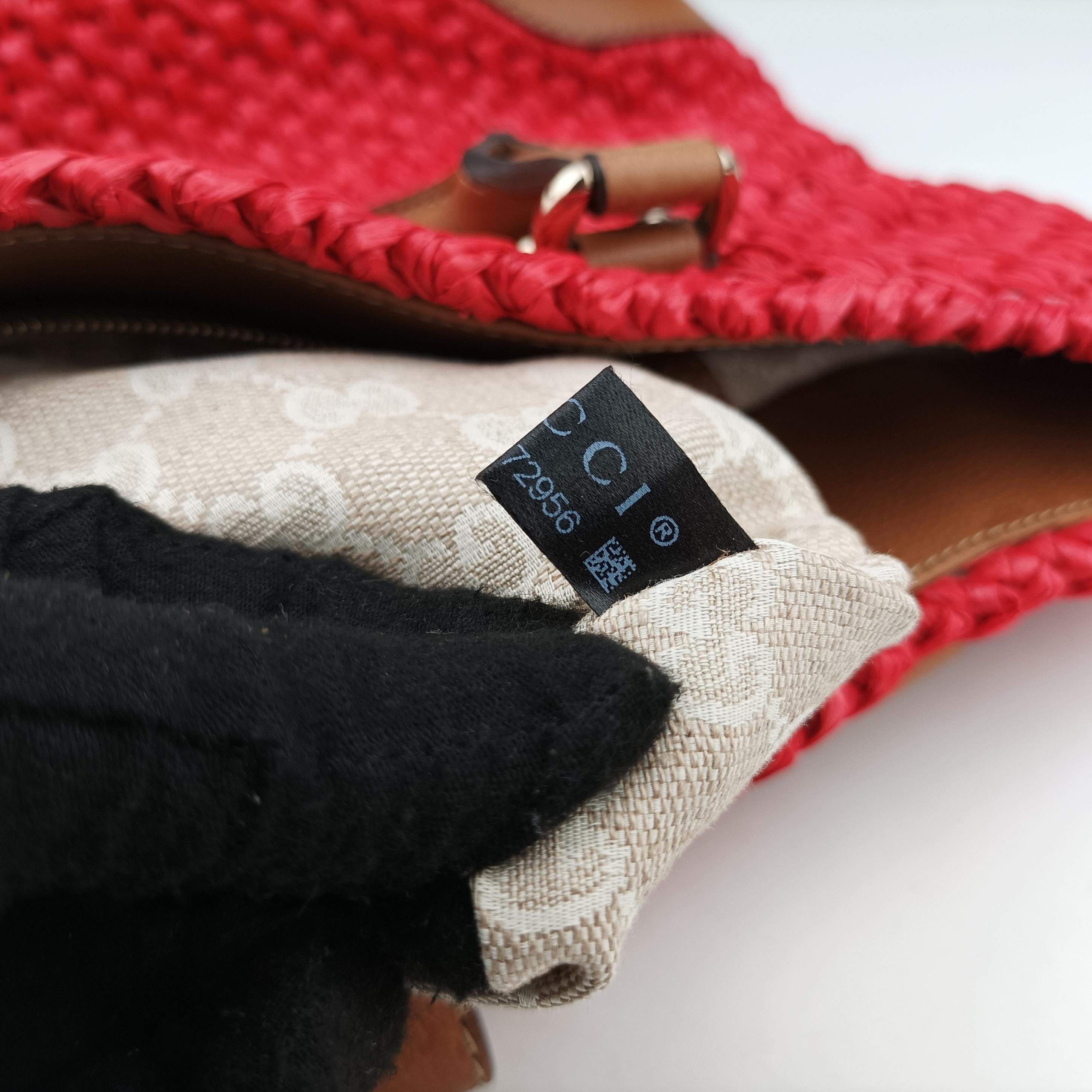 New Jackie Multicolour Straw x Leather 282348 F010872956ニュージャッキー マルチカラー ストロー×レザー 282348 F010872956