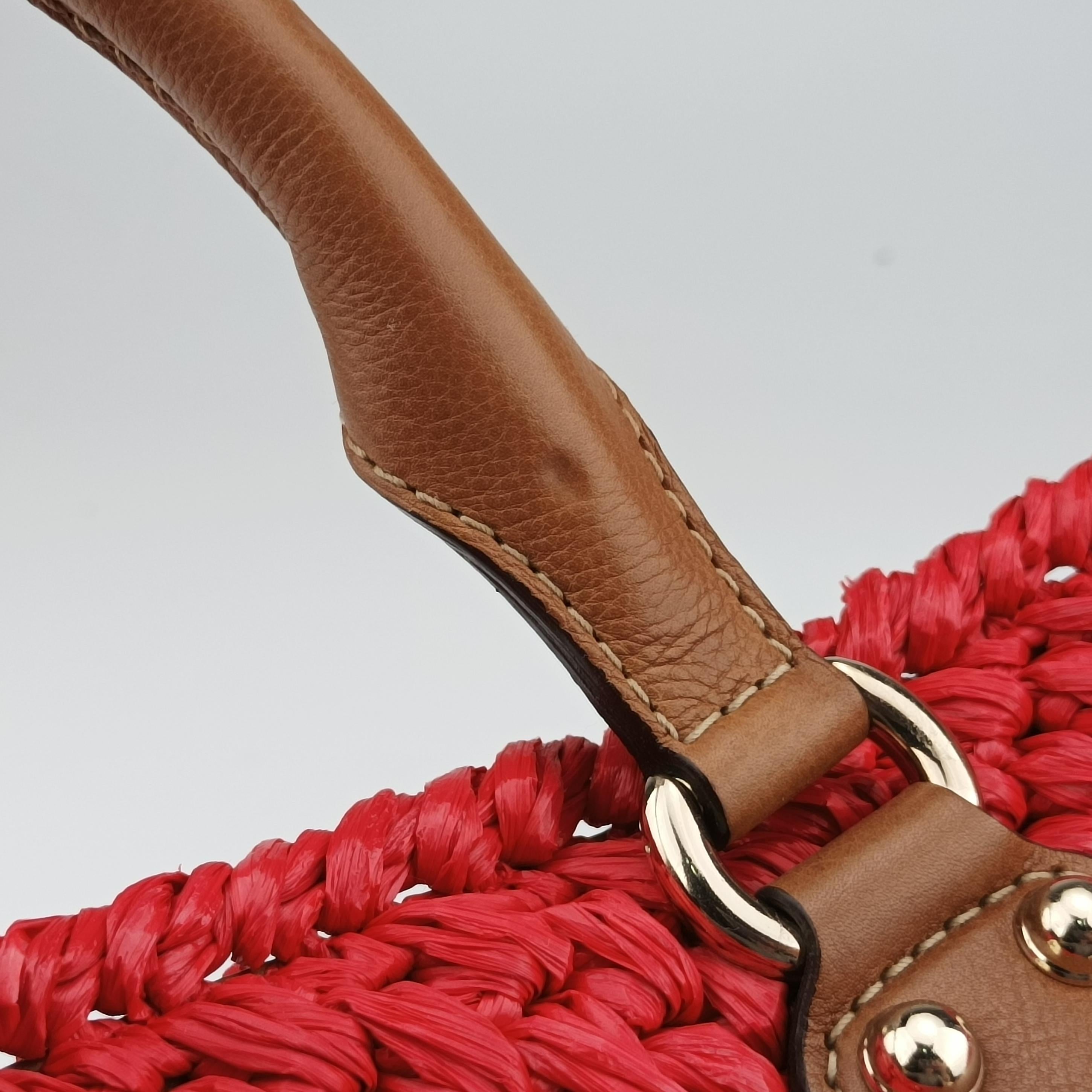 New Jackie Multicolour Straw x Leather 282348 F010872956ニュージャッキー マルチカラー ストロー×レザー 282348 F010872956