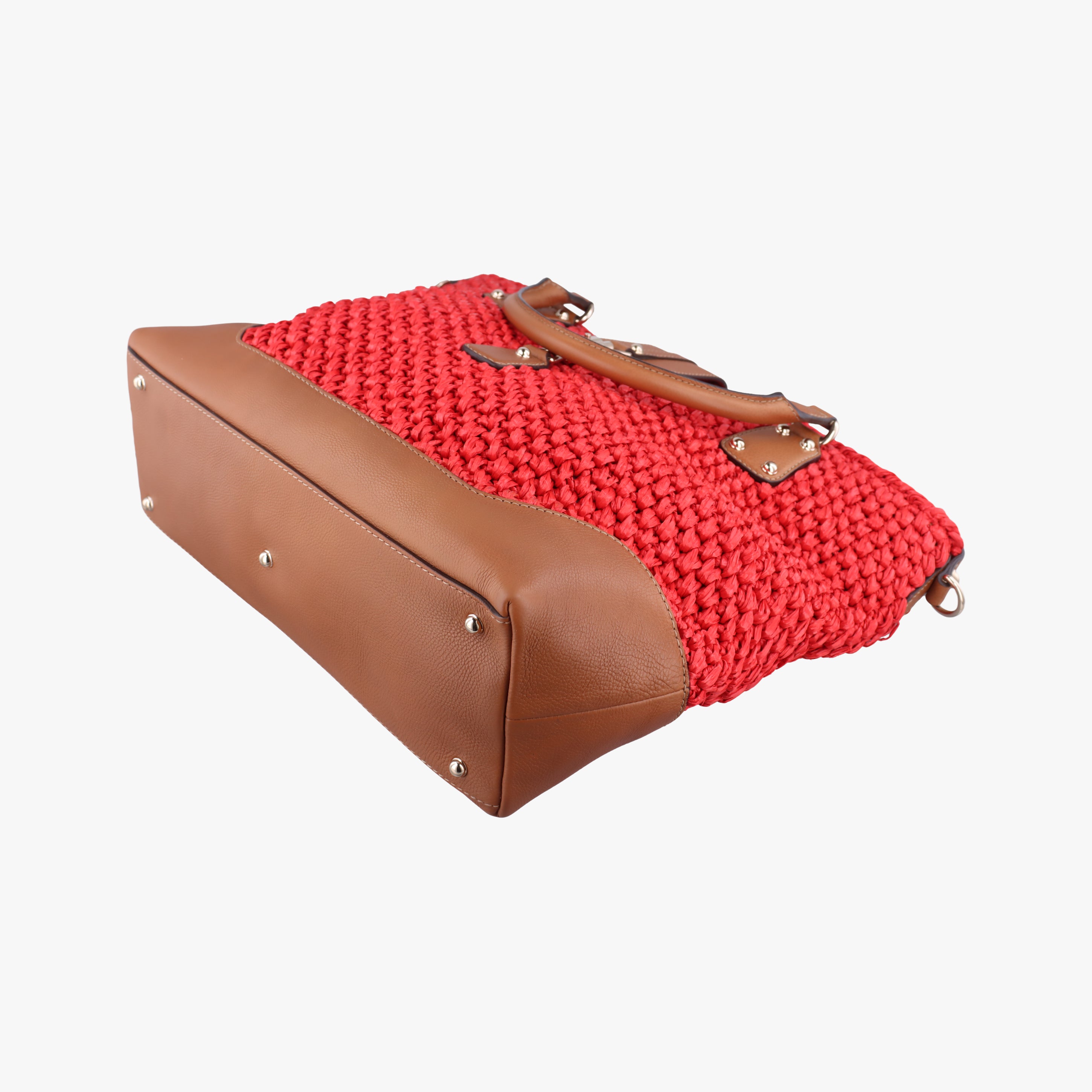 New Jackie Multicolour Straw x Leather 282348 F010872956ニュージャッキー マルチカラー ストロー×レザー 282348 F010872956