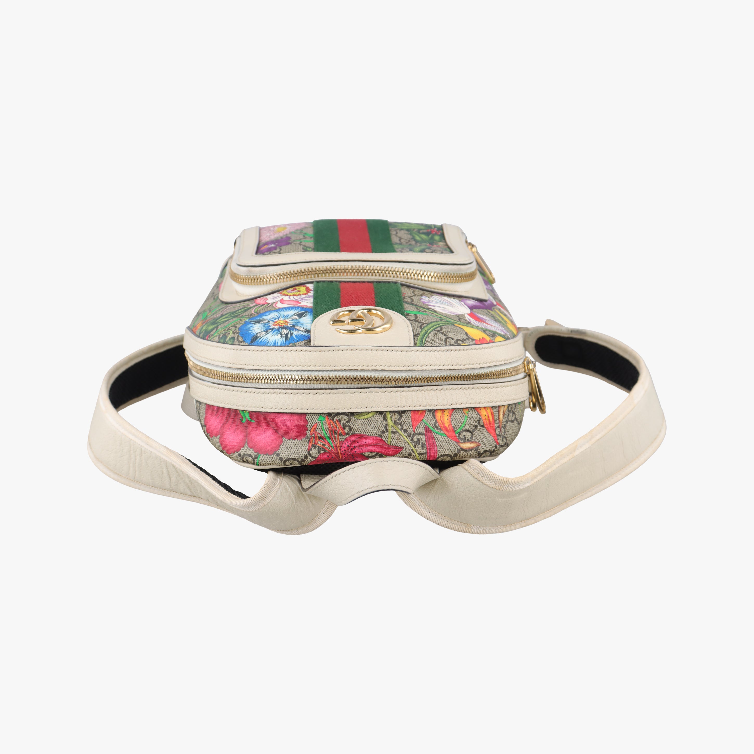 Ophidia Flora Multicolour PVC coated canvas×Leather 547965 C030302704オフィディア フローラ マルチカラー PVCコーティングキャンバス×レザー 547965 C030302704