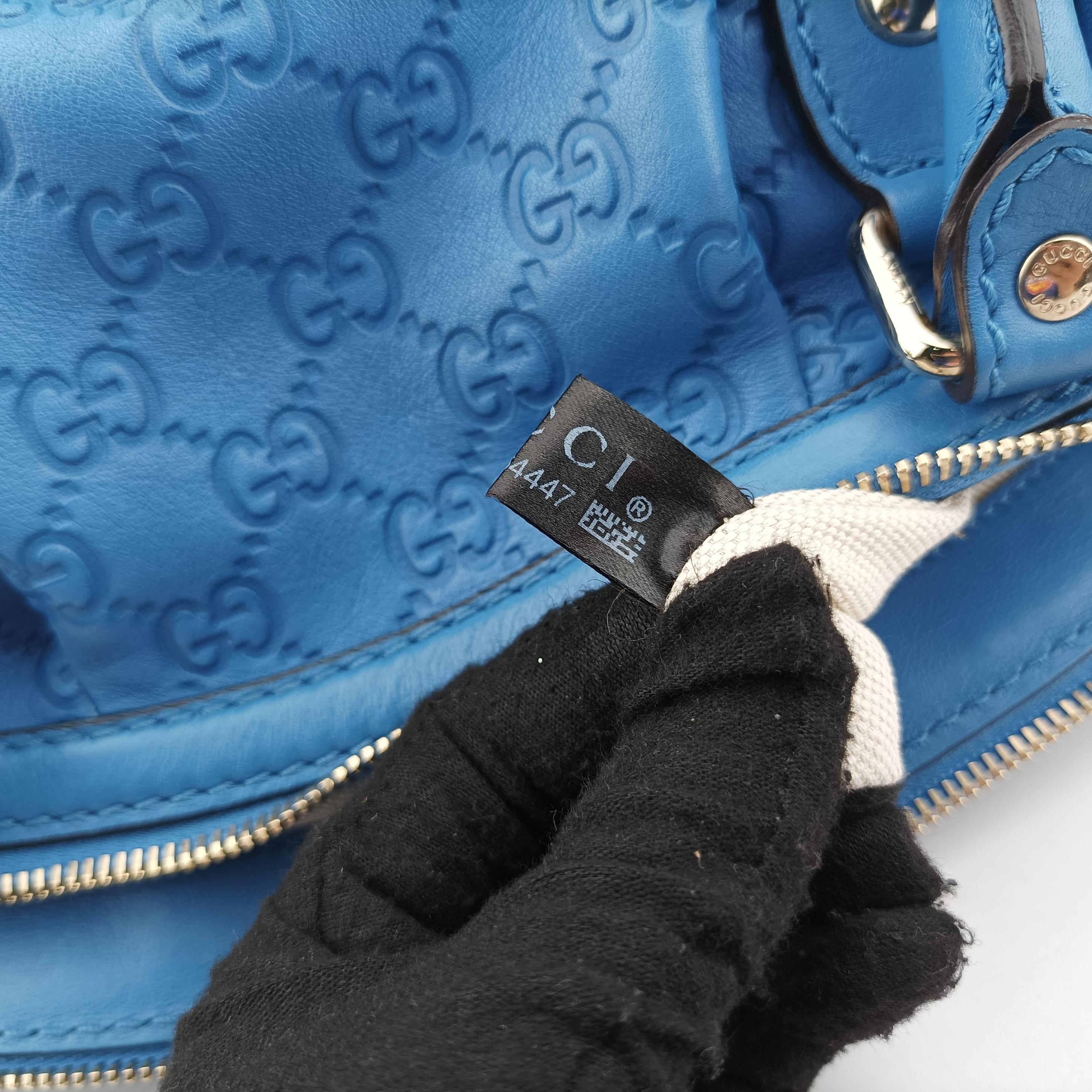 Sukey GUCCISSIMA Blue Leather 223974 F9064447スーキー ディアマンテ ブルー レザー 223974 F9064447