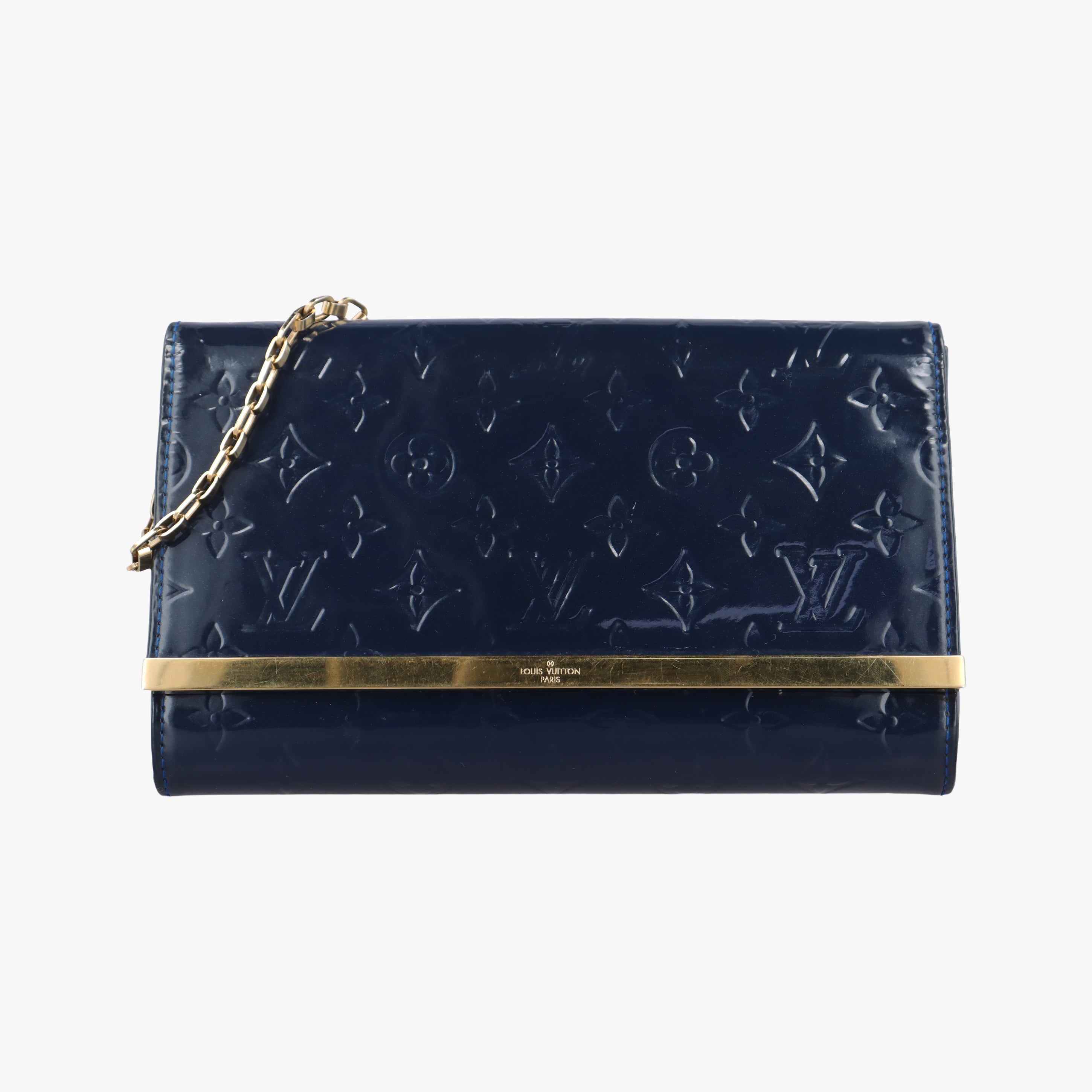 Clutch Ana Granblue Vernis M90094 Lot number unknownクラッチ アナ グランブルー ヴェルニ M90094 製番不明