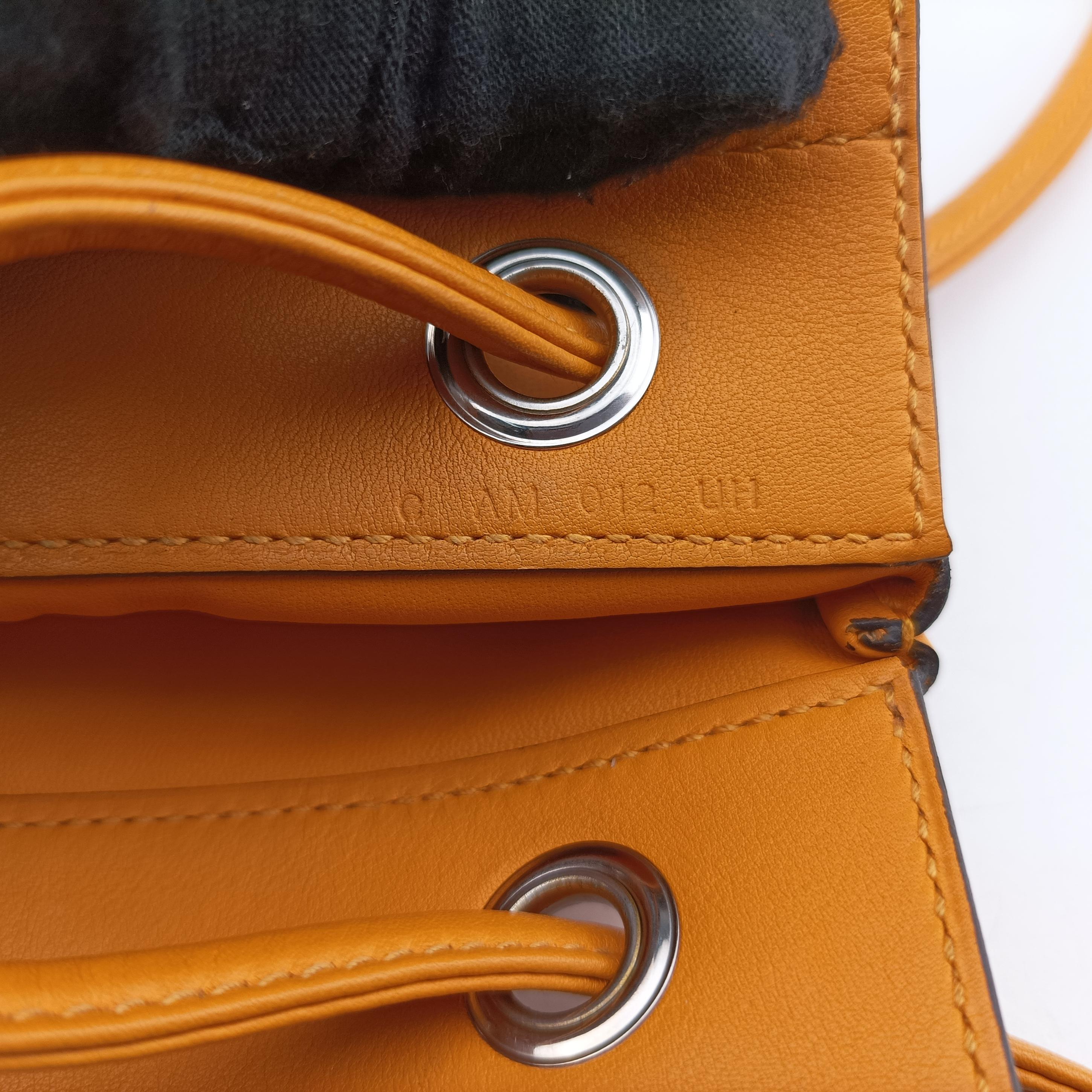 Sac Aline mini Yellow lambskin C AM 012 UHサック アリーヌ ミニ イエロー ラムスキン C AM 012 UH