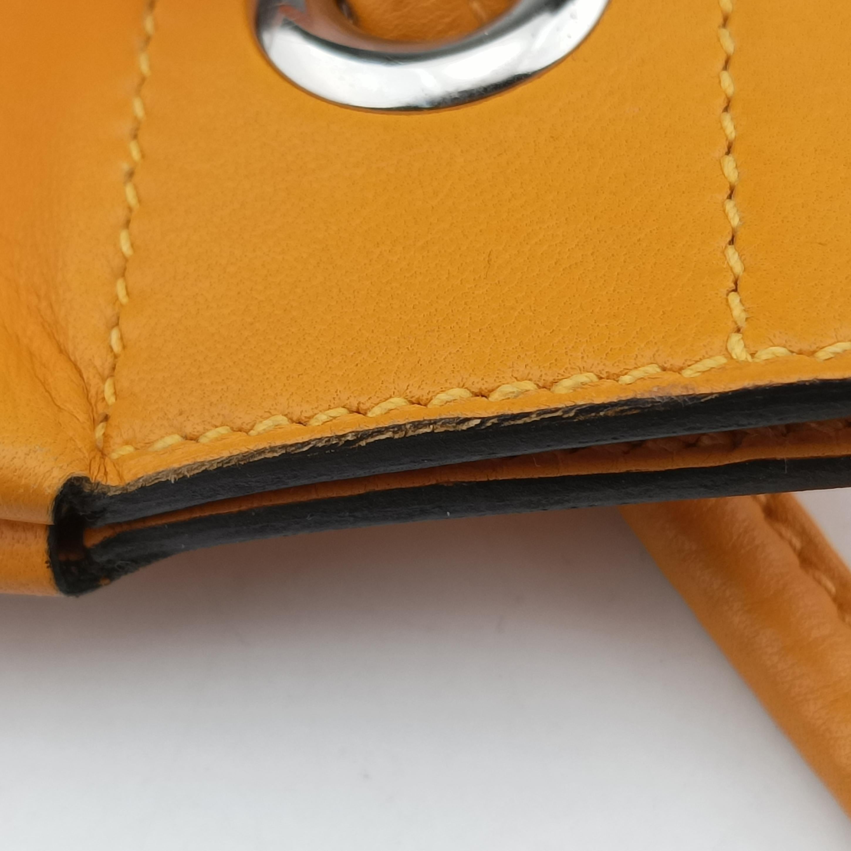 Sac Aline mini Yellow lambskin C AM 012 UHサック アリーヌ ミニ イエロー ラムスキン C AM 012 UH