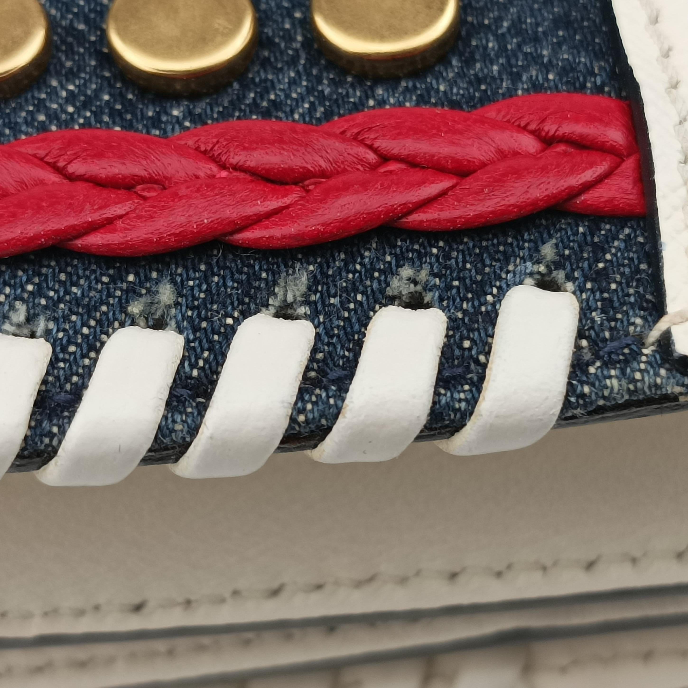 Cahier tassen Leder Multicolour Leather×Denim 1BD045 25 2カイエ タッセン レダー マルチカラー レザー×デニム 1BD045 25 2