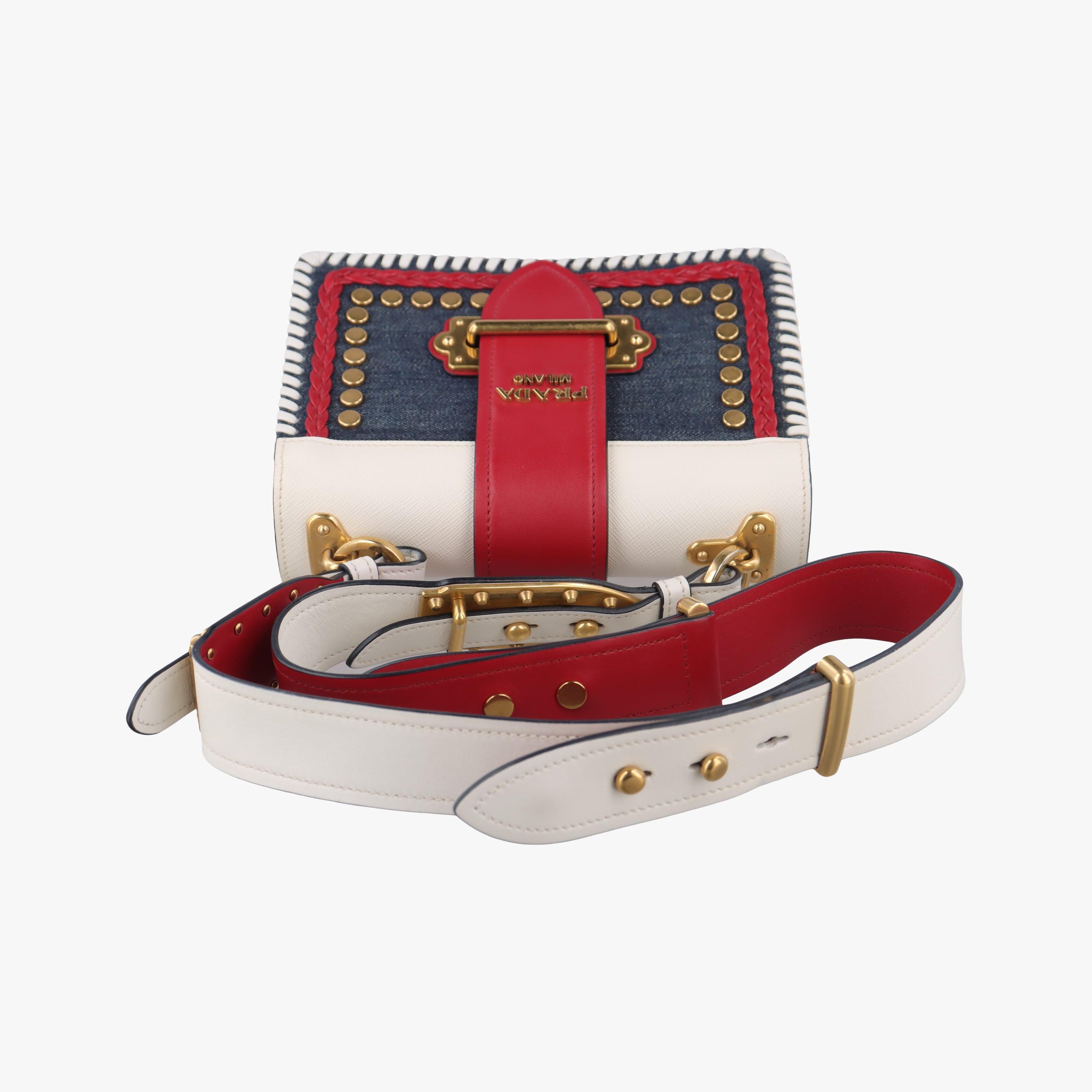 Cahier tassen Leder Multicolour Leather×Denim 1BD045 25 2カイエ タッセン レダー マルチカラー レザー×デニム 1BD045 25 2