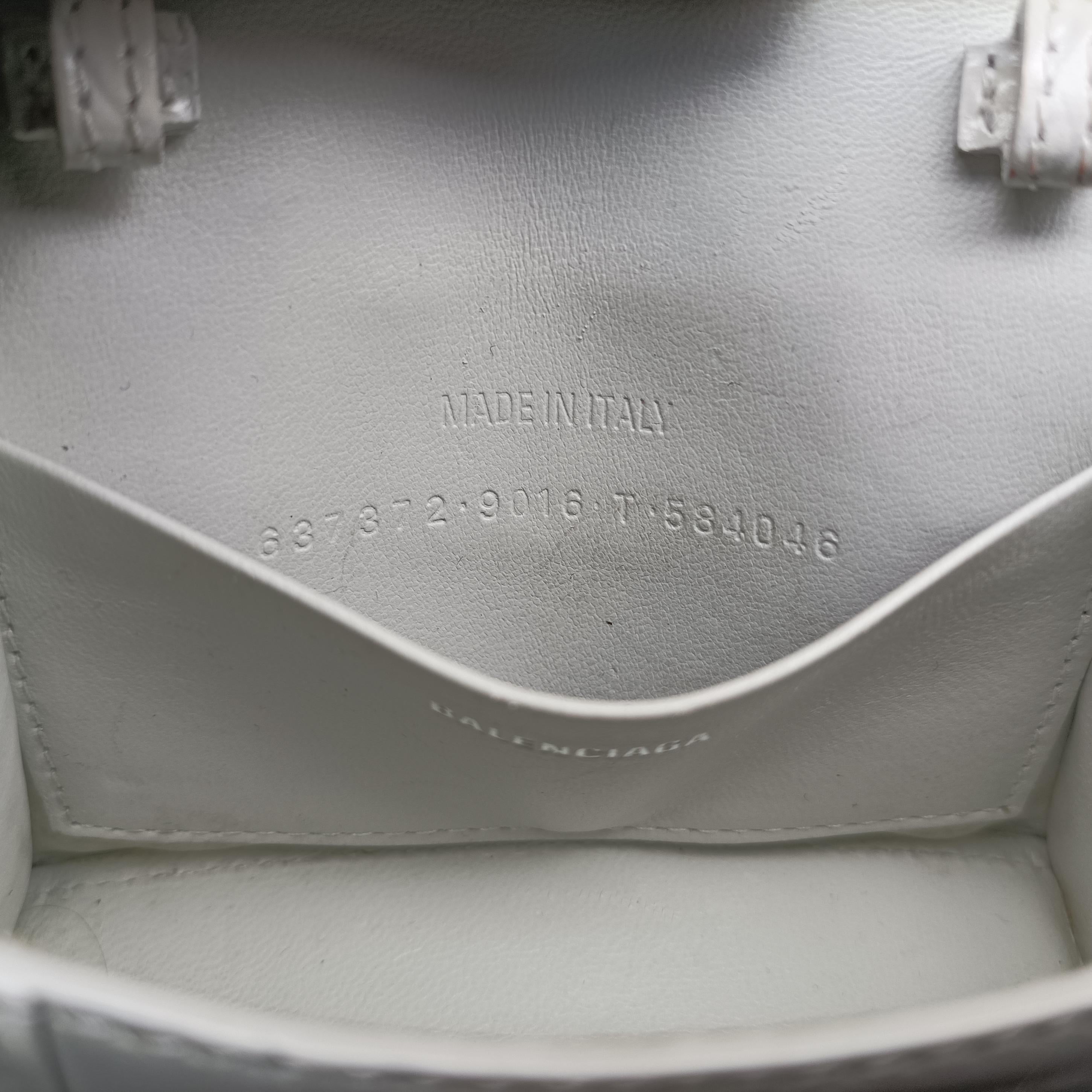 Hourglass Mini White leather 637372.9016.T.584046アワーグラス ミニ ホワイト レザー 637372.9016.T.584046