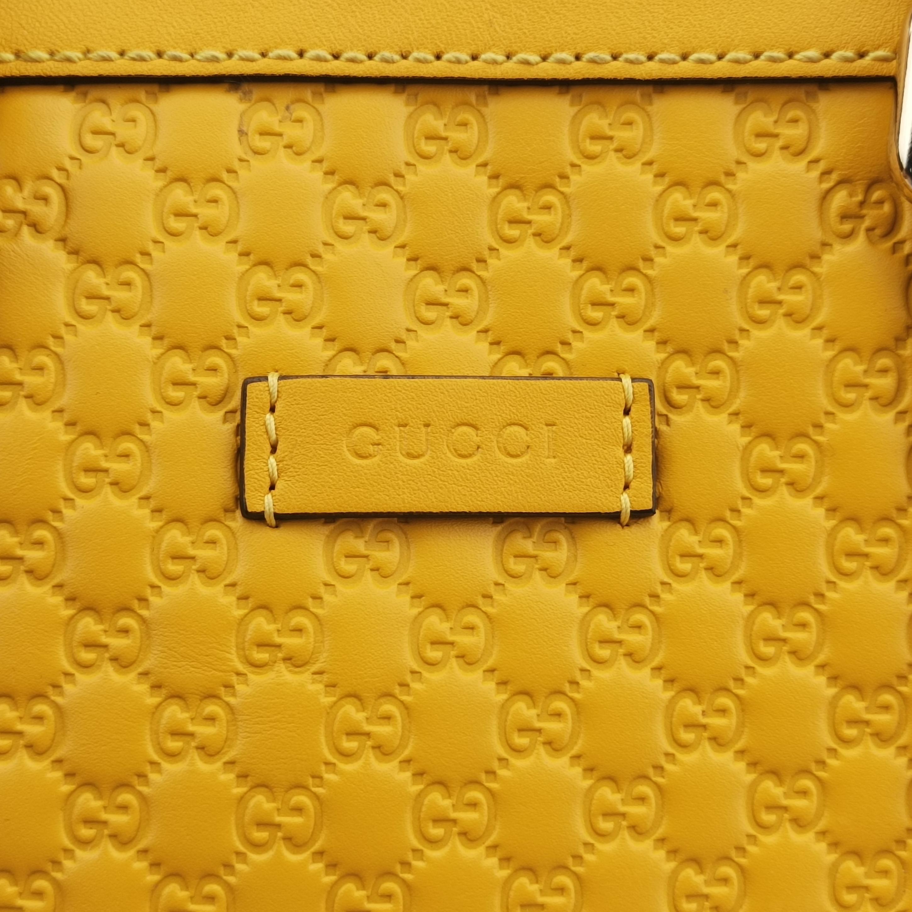 Microguccissima Yellow Leather 449654 D033331586マイクログッチシマ イエロー レザー 449654 D033331586