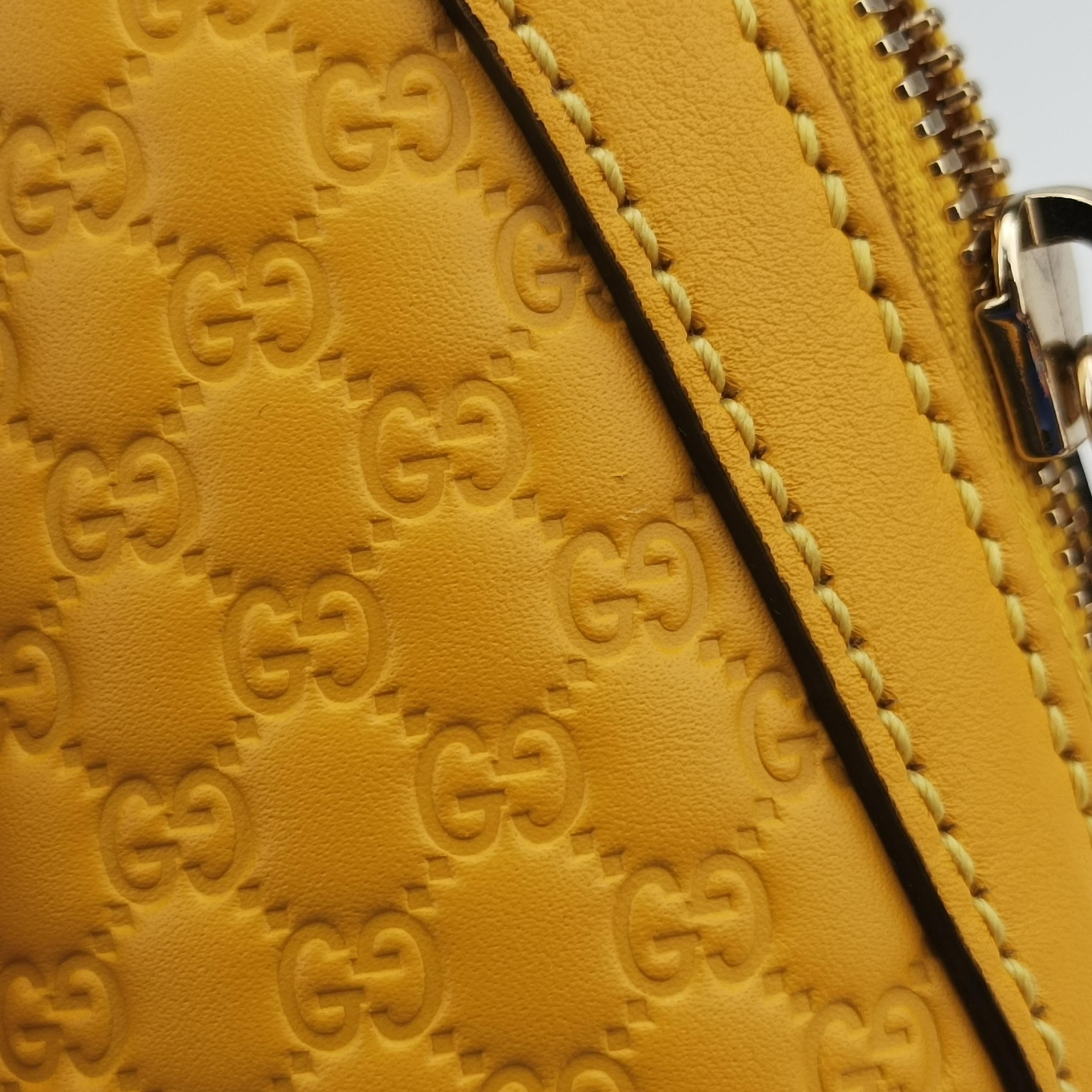 Microguccissima Yellow Leather 449654 D033331586マイクログッチシマ イエロー レザー 449654 D033331586