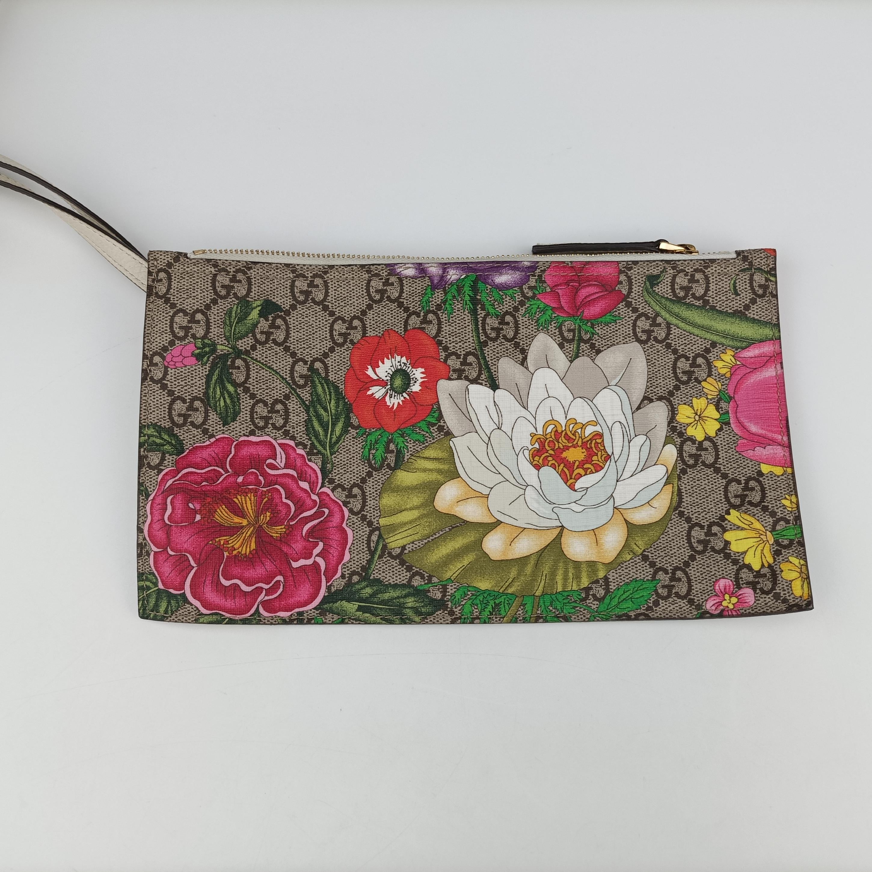 Ophidia flora Beige x Multicolour PVC coated canvas 519335 B030952323オフィディアフローラ ベージュ x マルチカラー PVCコーティングキャンバス 519335 B030952323