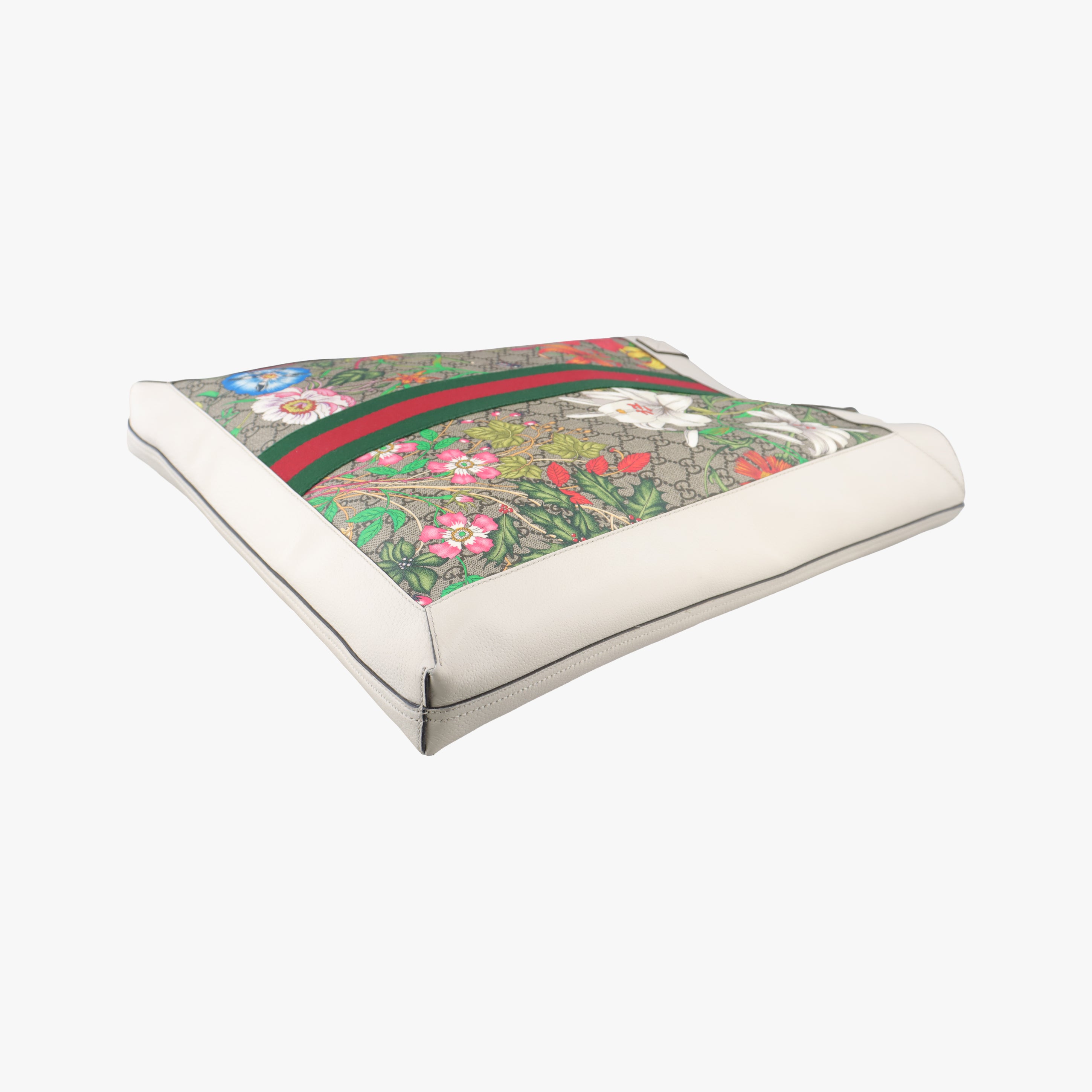 Ophidia flora Beige x Multicolour PVC coated canvas 519335 B030952323オフィディアフローラ ベージュ x マルチカラー PVCコーティングキャンバス 519335 B030952323