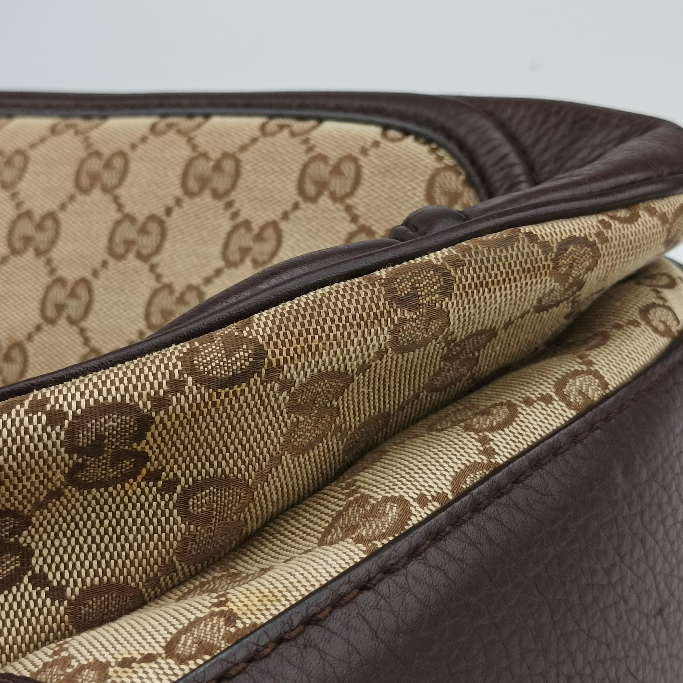 New Bamboo Beige x Brown canvas x leather 240241 E7261958バンブー ベージュ×ブラウン キャンバス×レザー 240241 E7261958