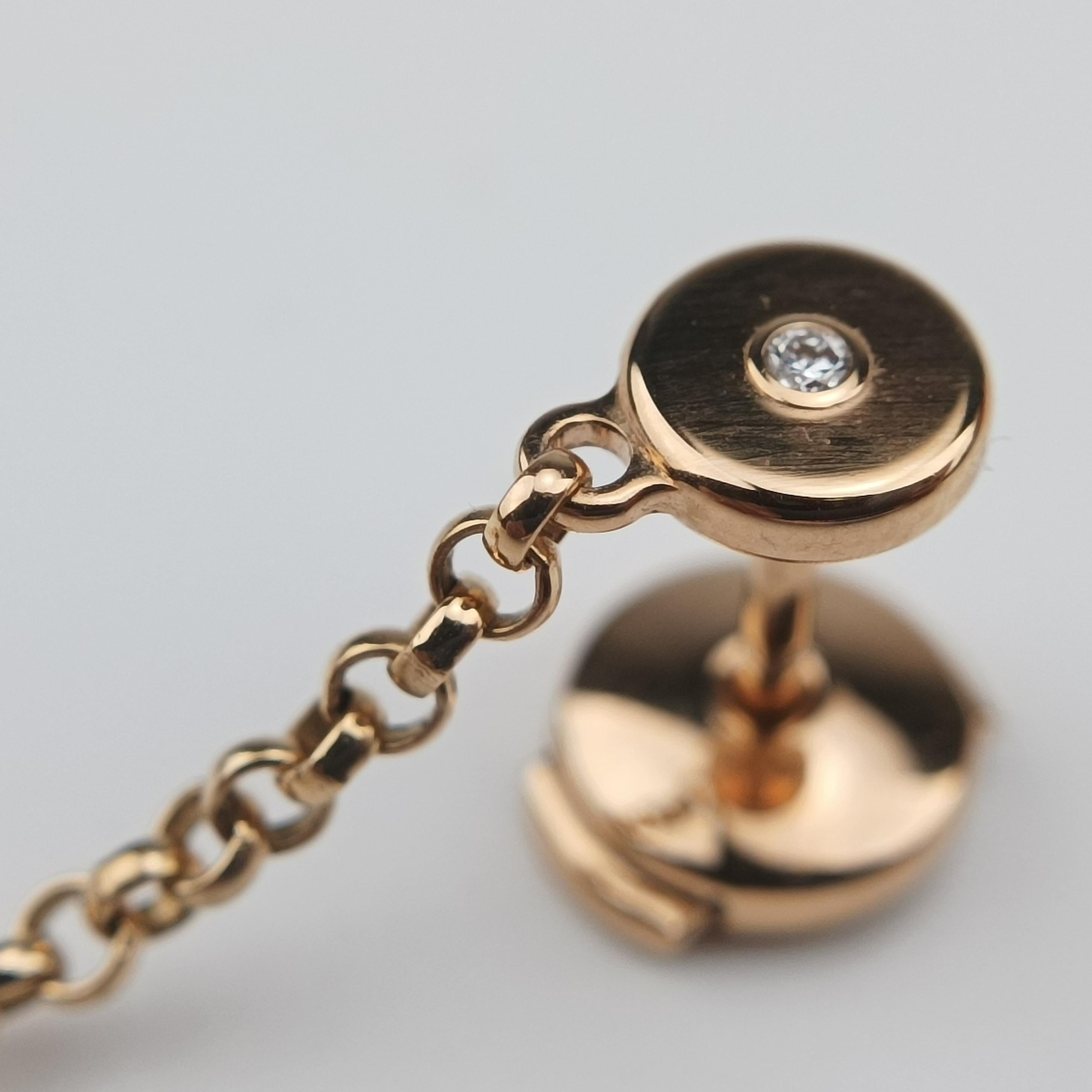 Ex-Libris H Rose gold AU750 19K044538エクス リブリスH ガンバード スウィング ドロップ ローズゴールド AU750 19K044538