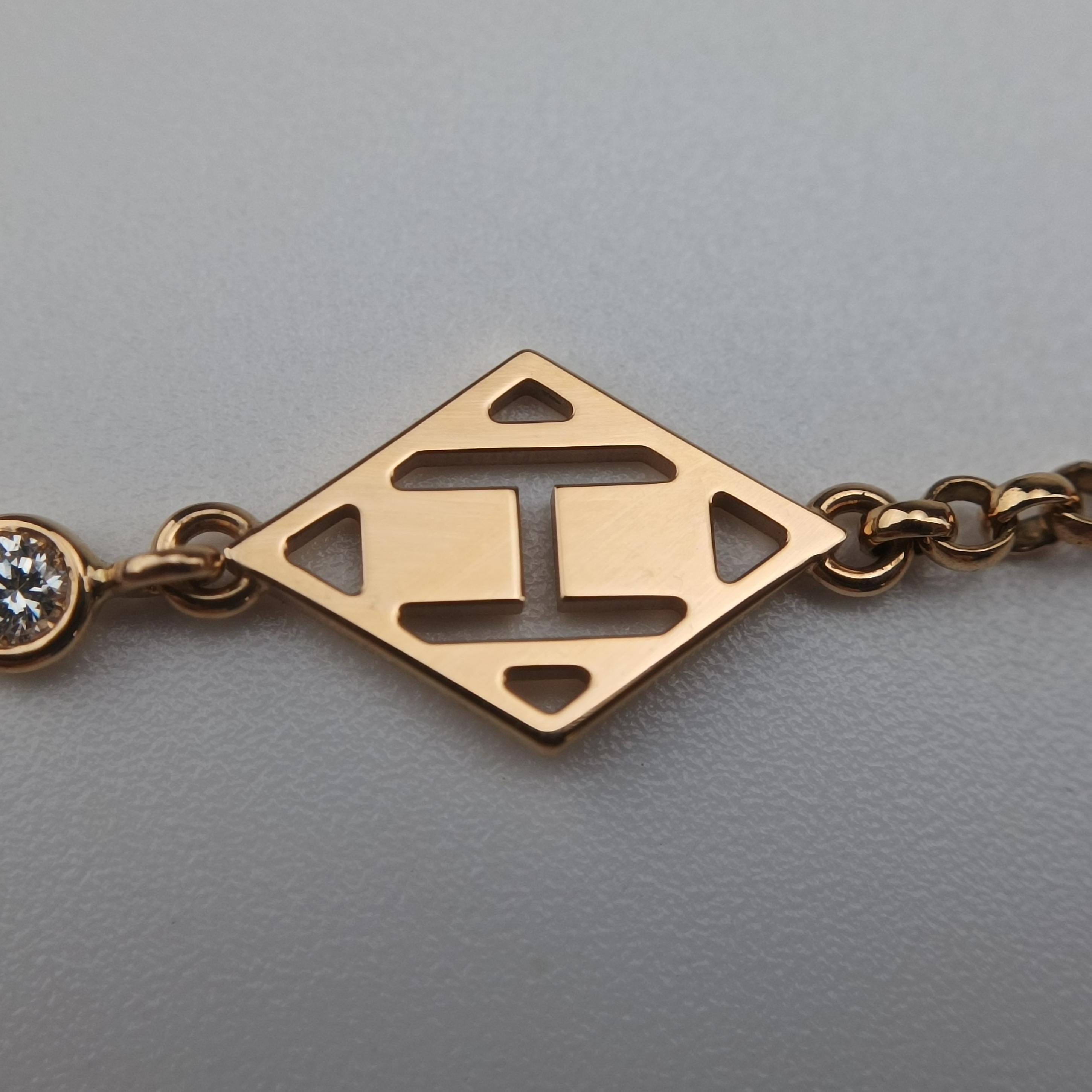 Ex-Libris H Rose gold AU750 19K044538エクス リブリスH ガンバード スウィング ドロップ ローズゴールド AU750 19K044538