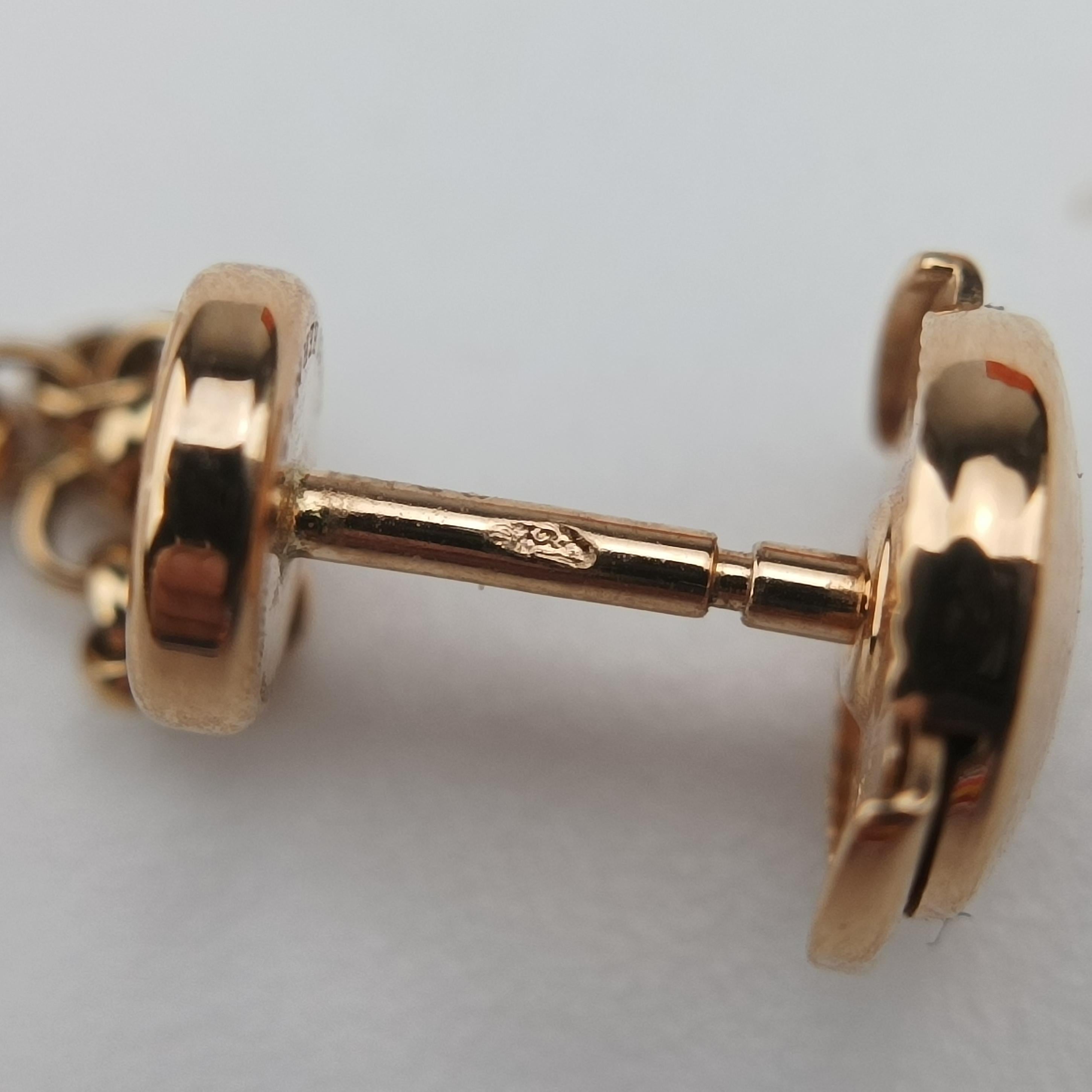 Ex-Libris H Rose gold AU750 19K044538エクス リブリスH ガンバード スウィング ドロップ ローズゴールド AU750 19K044538