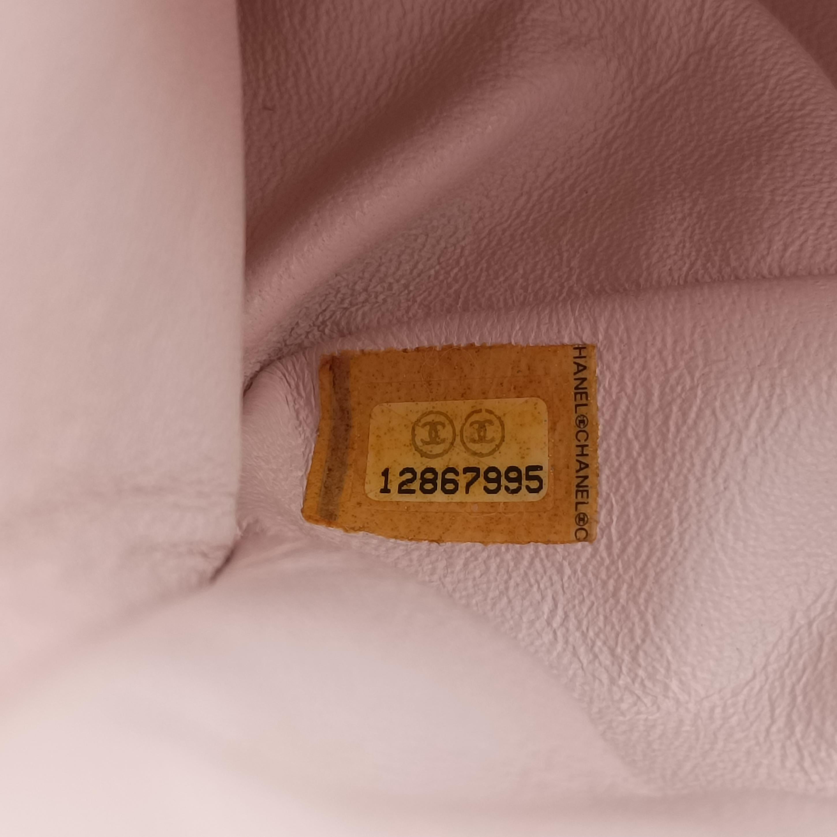 2.55 Matelasse Pink×Beige lambskin A37587 128679952.55 ダブルフラップマトラッセ ピンク×ベージュ ラムスキン A37587 12867995