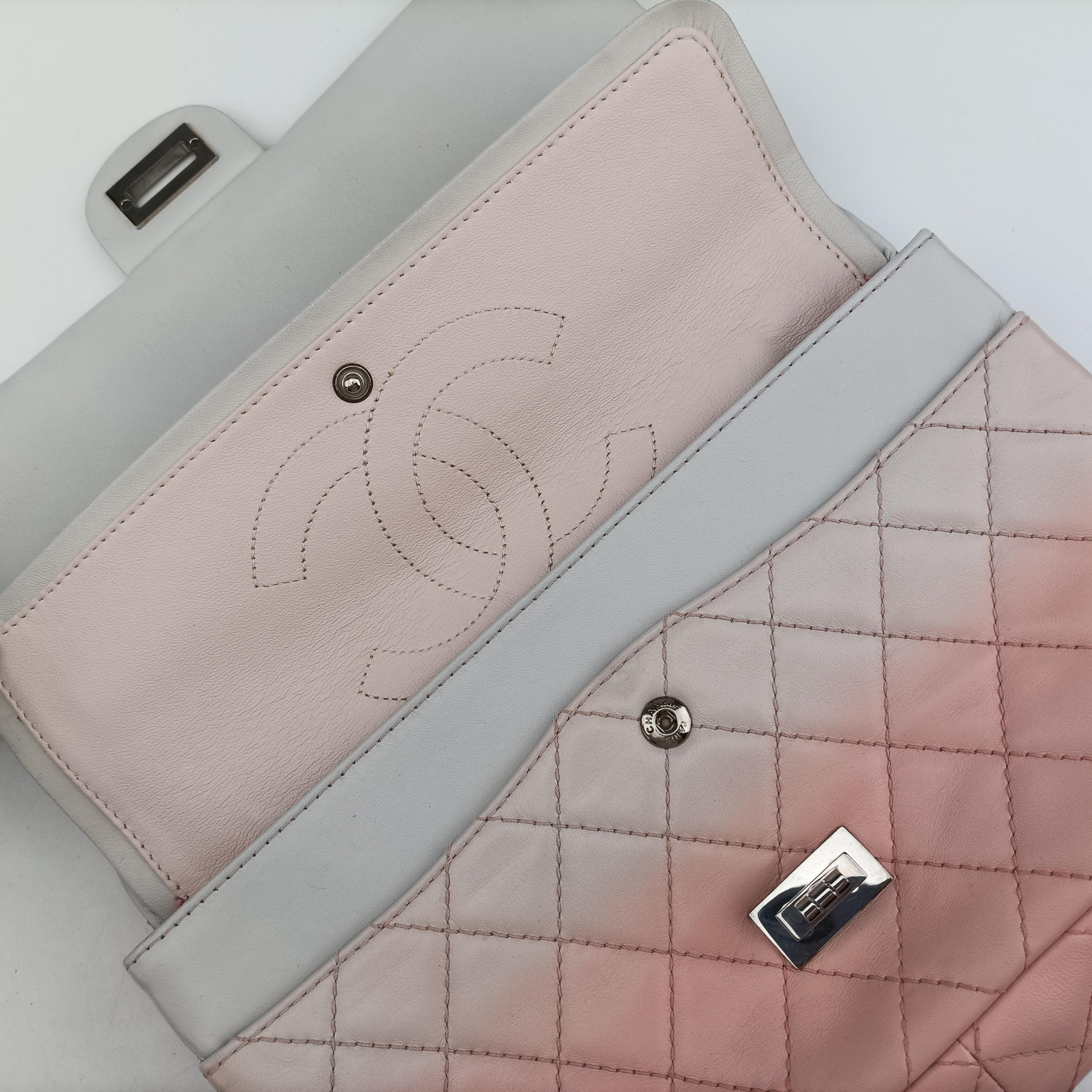 2.55 Matelasse Pink×Beige lambskin A37587 128679952.55 ダブルフラップマトラッセ ピンク×ベージュ ラムスキン A37587 12867995