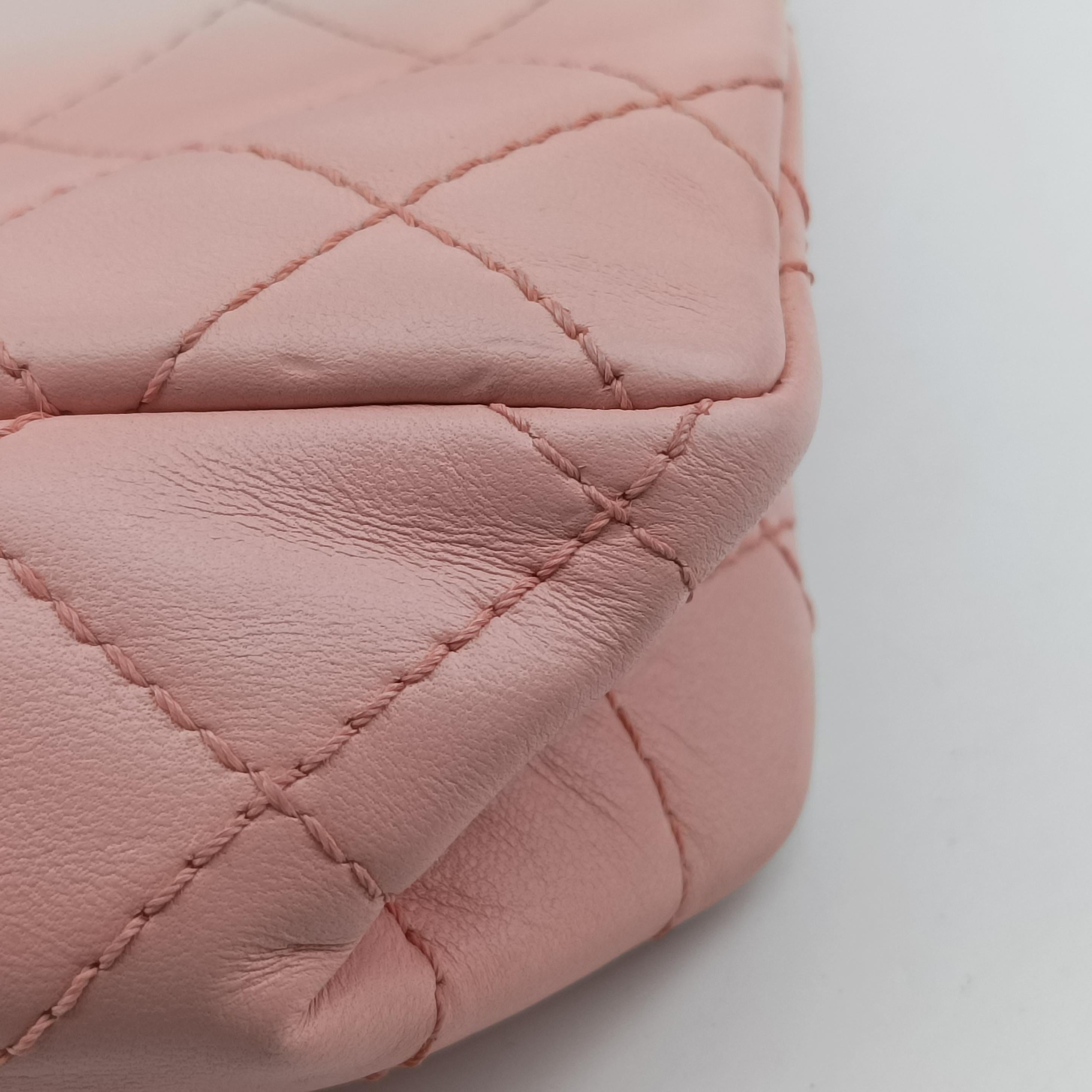 2.55 Matelasse Pink×Beige lambskin A37587 128679952.55 ダブルフラップマトラッセ ピンク×ベージュ ラムスキン A37587 12867995