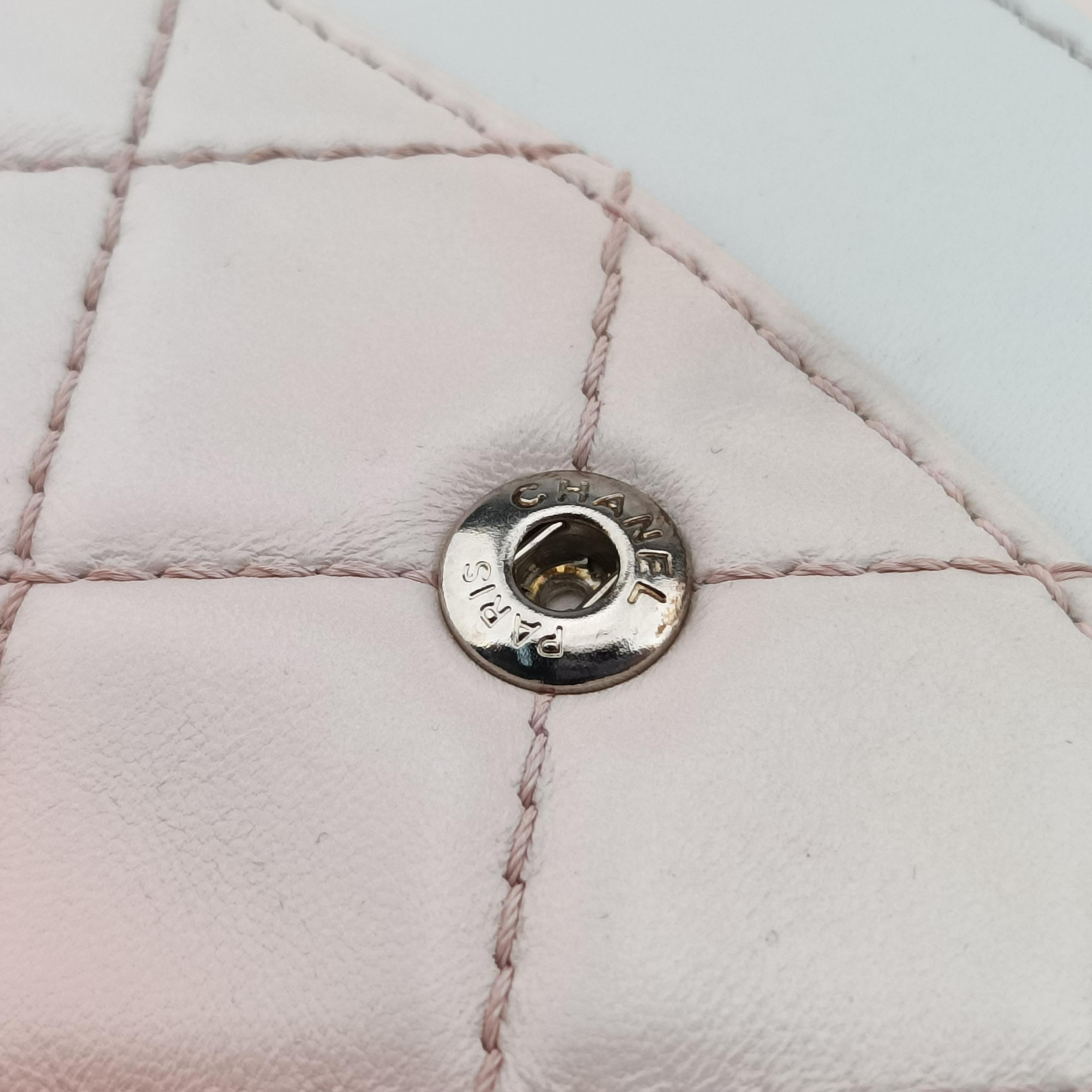 2.55 Matelasse Pink×Beige lambskin A37587 128679952.55 ダブルフラップマトラッセ ピンク×ベージュ ラムスキン A37587 12867995