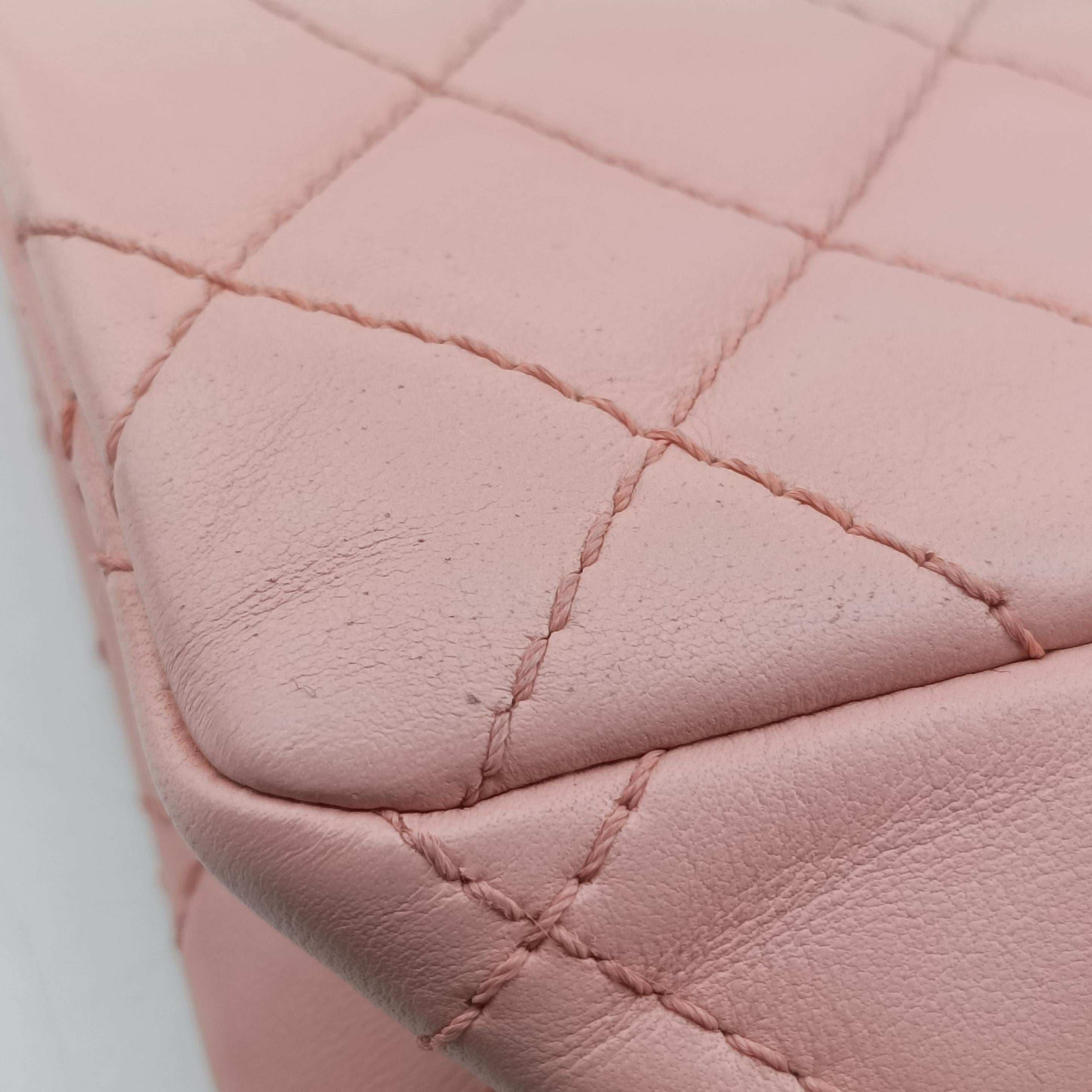 2.55 Matelasse Pink×Beige lambskin A37587 128679952.55 ダブルフラップマトラッセ ピンク×ベージュ ラムスキン A37587 12867995