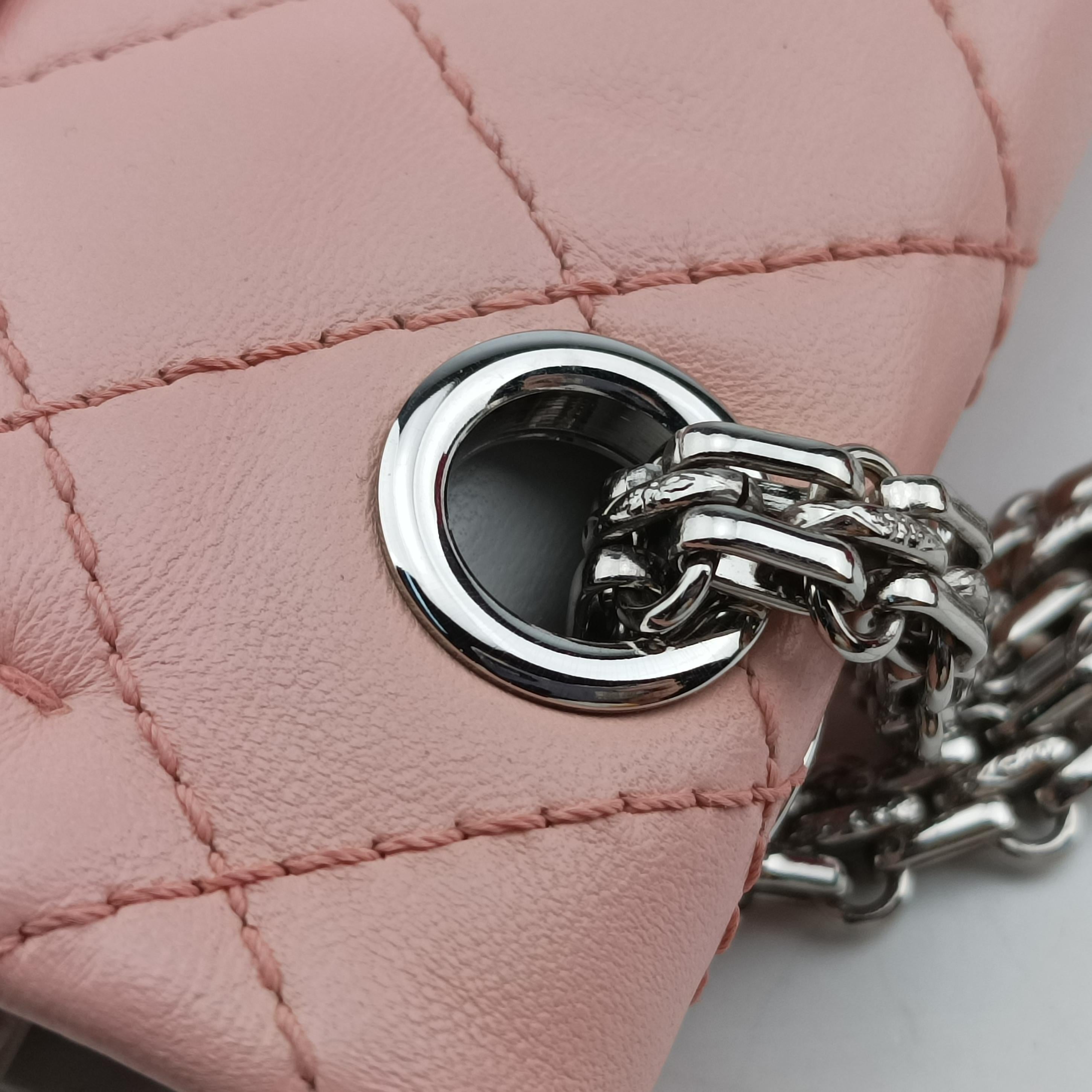 2.55 Matelasse Pink×Beige lambskin A37587 128679952.55 ダブルフラップマトラッセ ピンク×ベージュ ラムスキン A37587 12867995