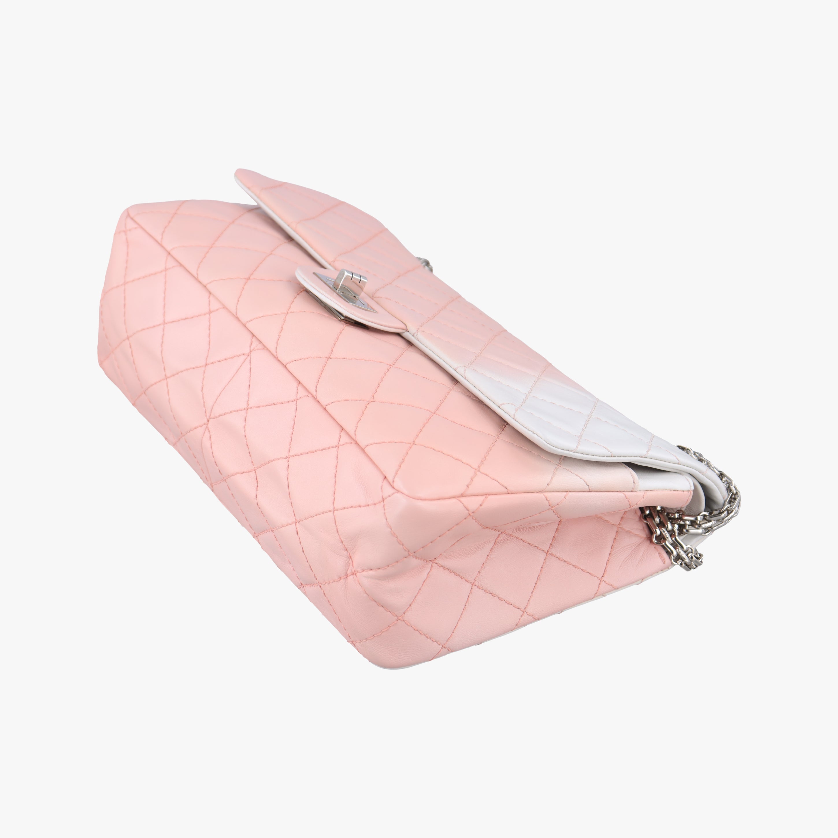 2.55 Matelasse Pink×Beige lambskin A37587 128679952.55 ダブルフラップマトラッセ ピンク×ベージュ ラムスキン A37587 12867995