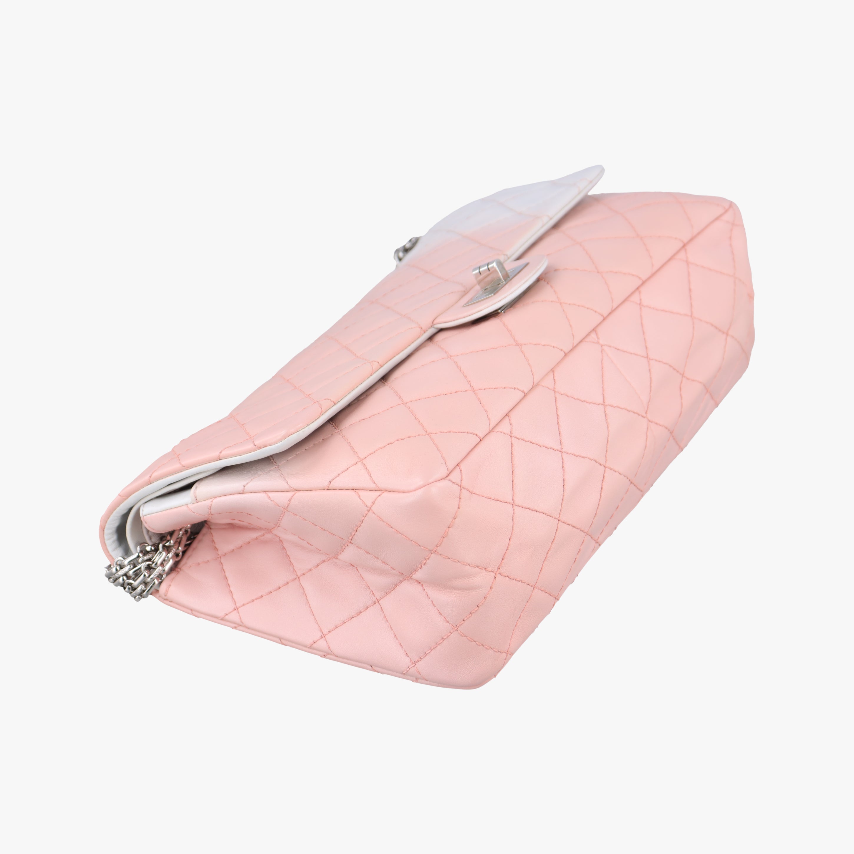 2.55 Matelasse Pink×Beige lambskin A37587 128679952.55 ダブルフラップマトラッセ ピンク×ベージュ ラムスキン A37587 12867995