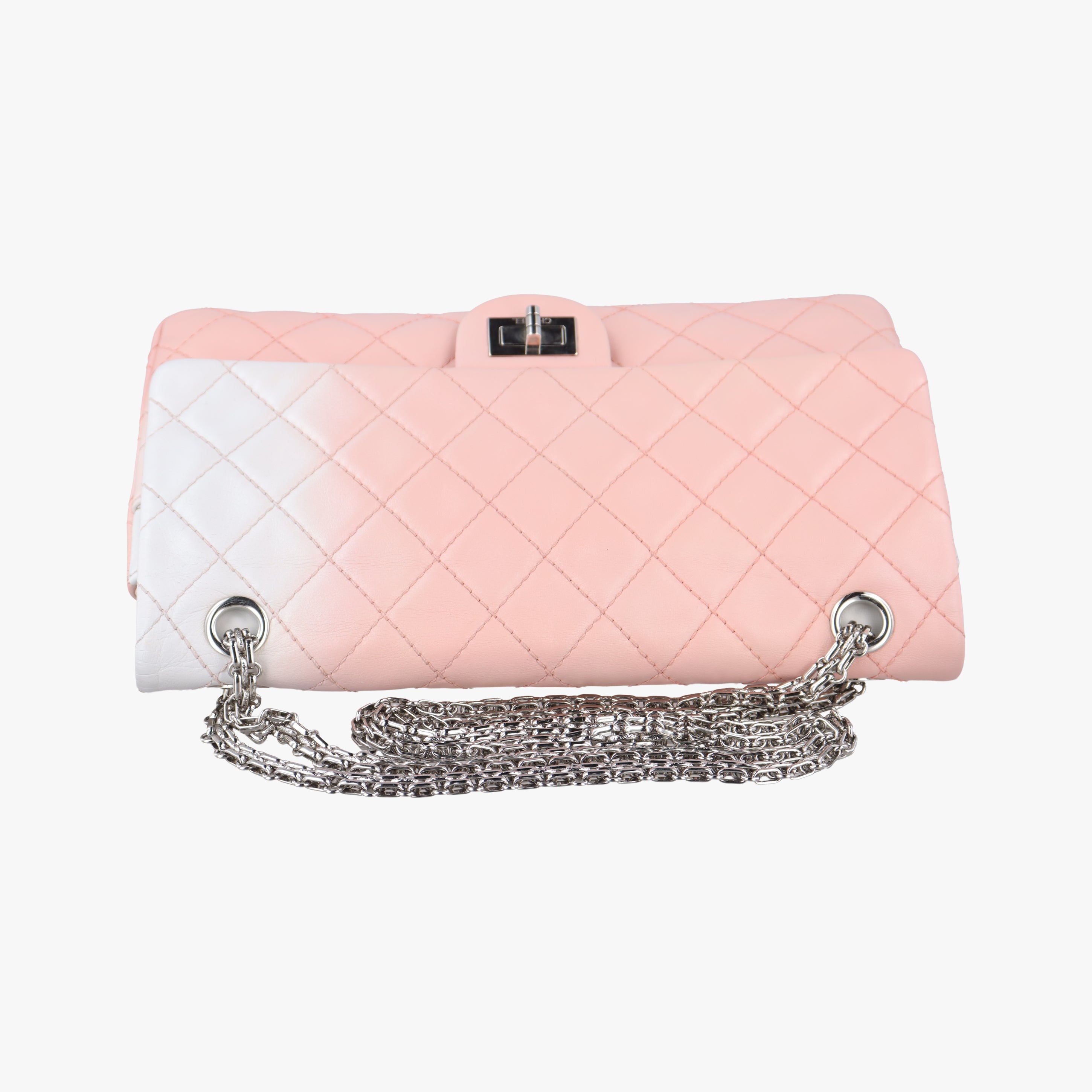 2.55 Matelasse Pink×Beige lambskin A37587 128679952.55 ダブルフラップマトラッセ ピンク×ベージュ ラムスキン A37587 12867995