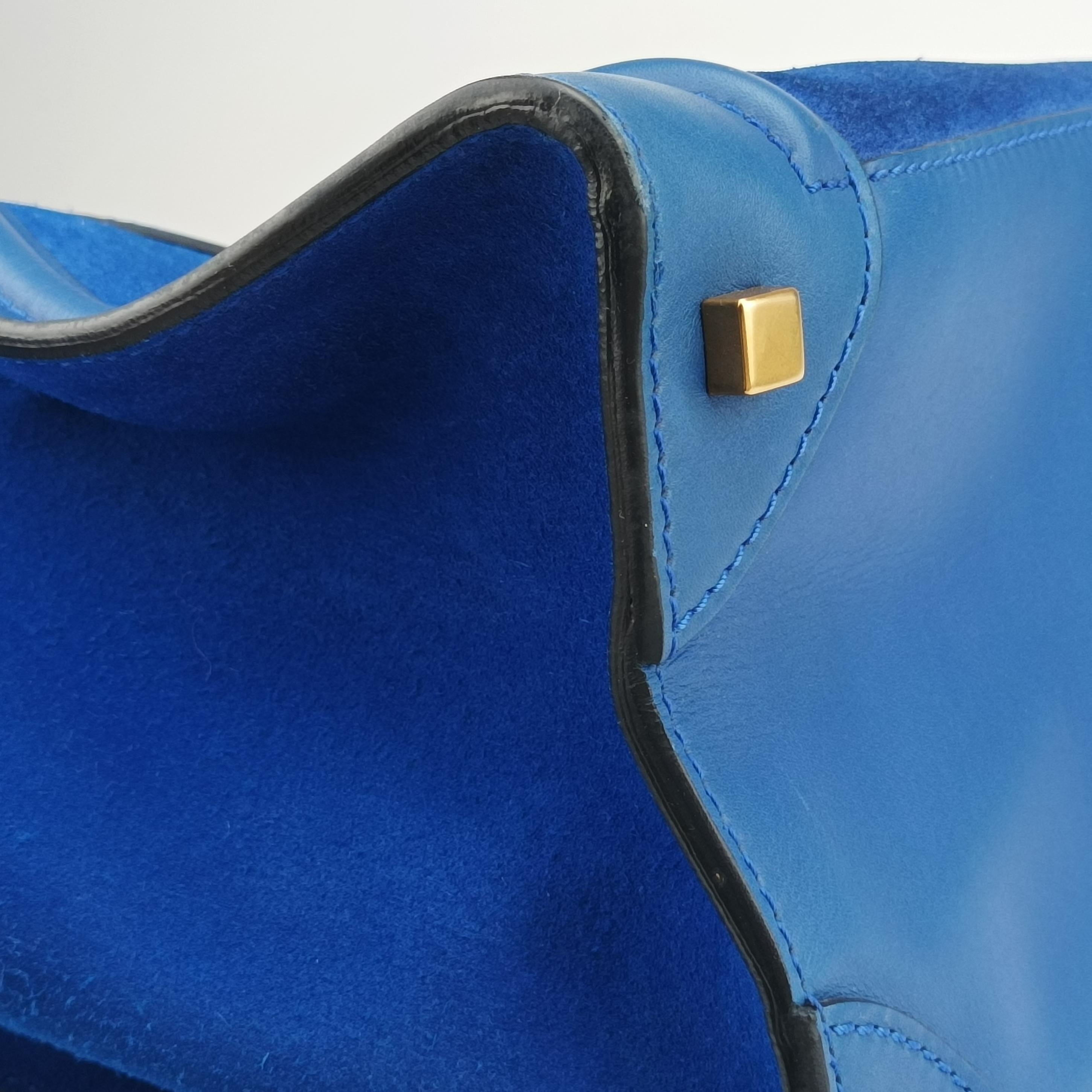 Luggage Mini Shopper Blue Leather×suede S-AT-1101 S-UP-1111ラゲージミニショッパー ブルー レザー×スエード S-AT-1101 S-UP-1111