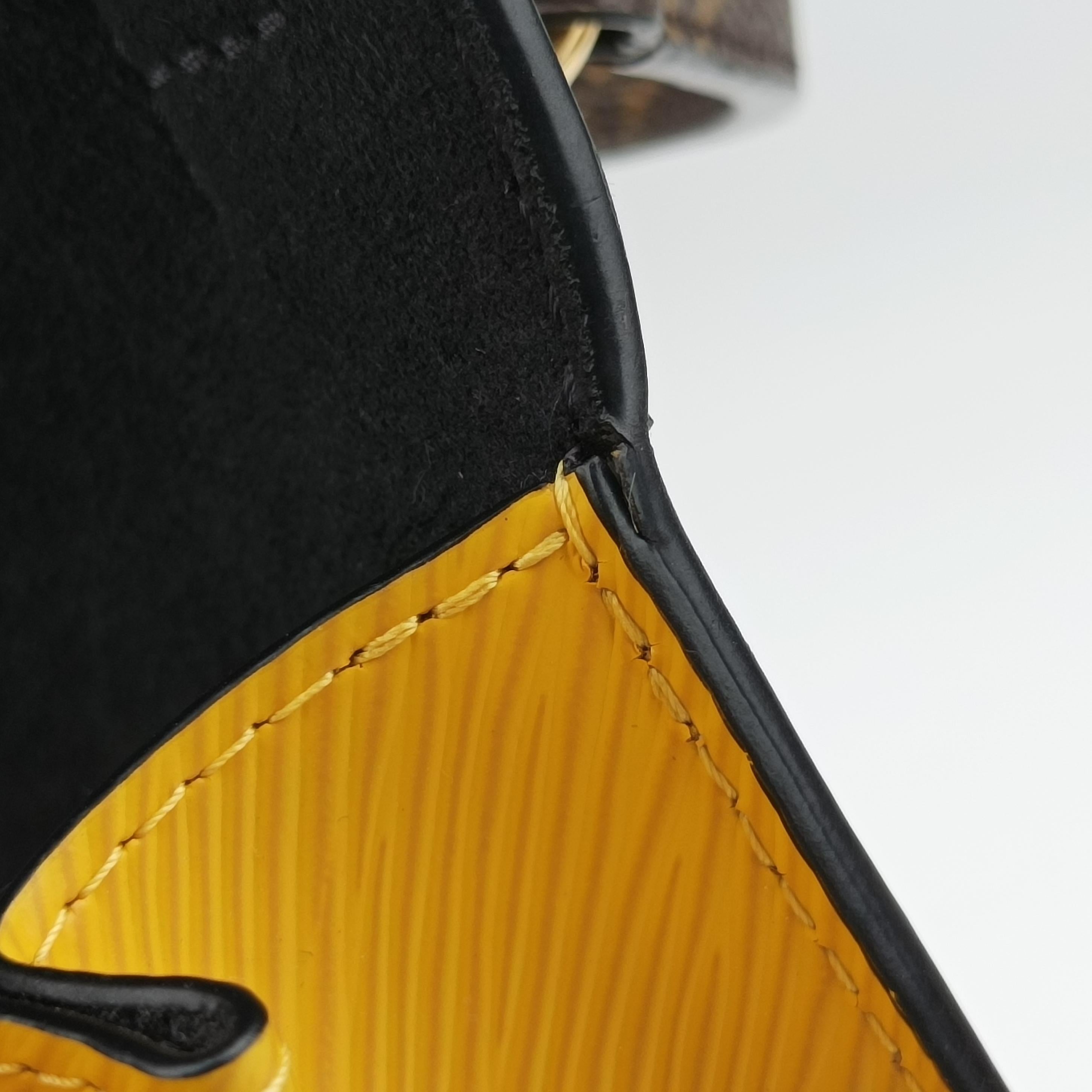 Spring Street PM Silver x Brown x Yellow Vernis x Monogram x Epi M90376 NZ0159スプリングストリートPM シルバー×ブラウン×イエロー ヴェルニ×モノグラム×エピ M90376 NZ0159