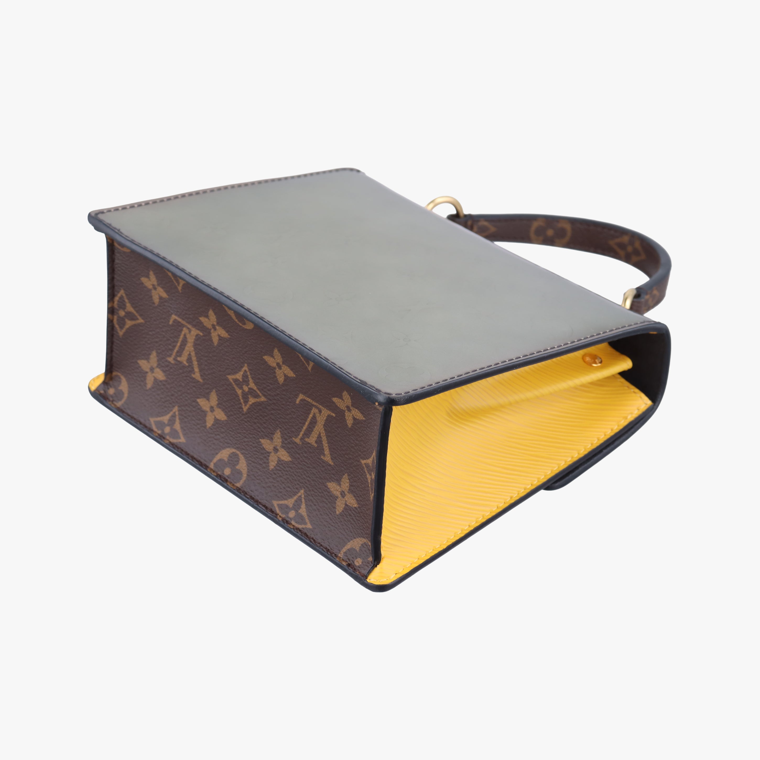 Spring Street PM Silver x Brown x Yellow Vernis x Monogram x Epi M90376 NZ0159スプリングストリートPM シルバー×ブラウン×イエロー ヴェルニ×モノグラム×エピ M90376 NZ0159