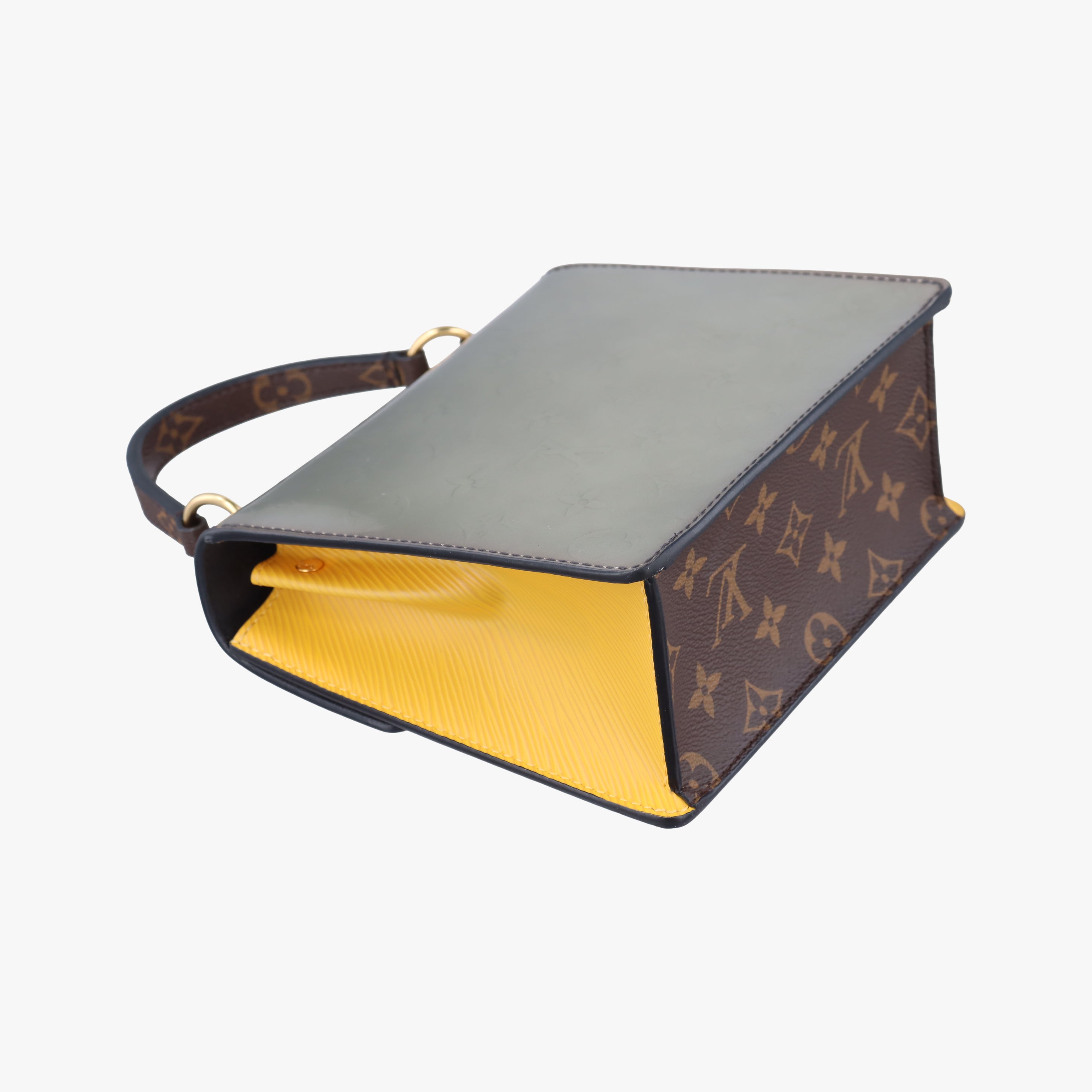 Spring Street PM Silver x Brown x Yellow Vernis x Monogram x Epi M90376 NZ0159スプリングストリートPM シルバー×ブラウン×イエロー ヴェルニ×モノグラム×エピ M90376 NZ0159