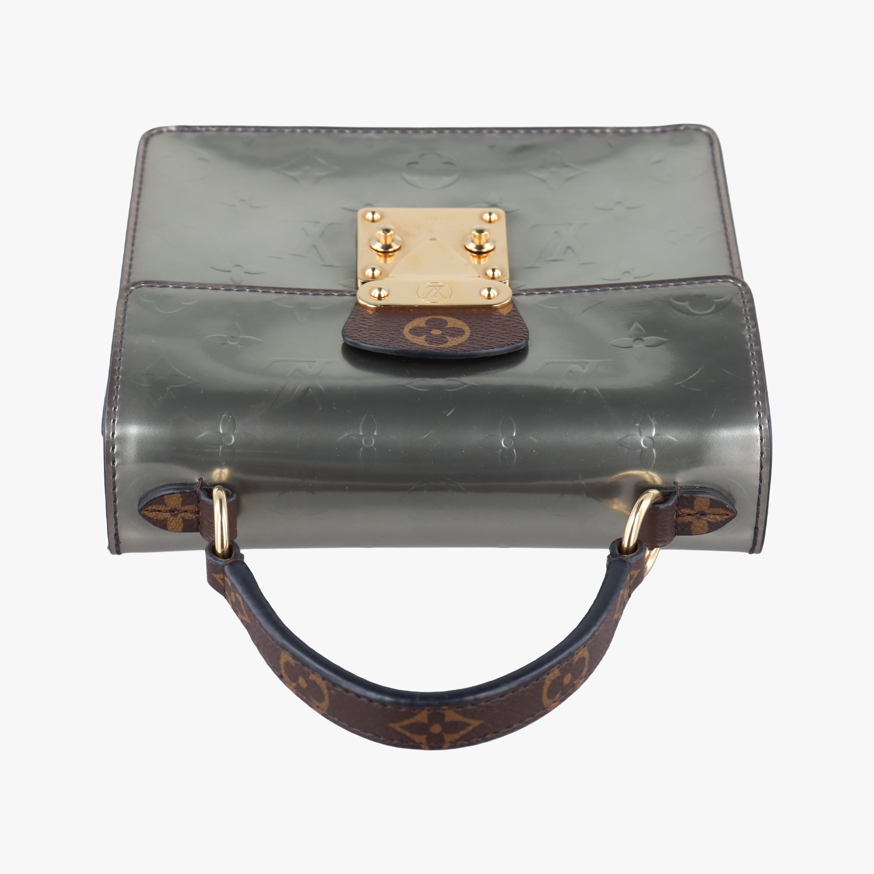 Spring Street PM Silver x Brown x Yellow Vernis x Monogram x Epi M90376 NZ0159スプリングストリートPM シルバー×ブラウン×イエロー ヴェルニ×モノグラム×エピ M90376 NZ0159