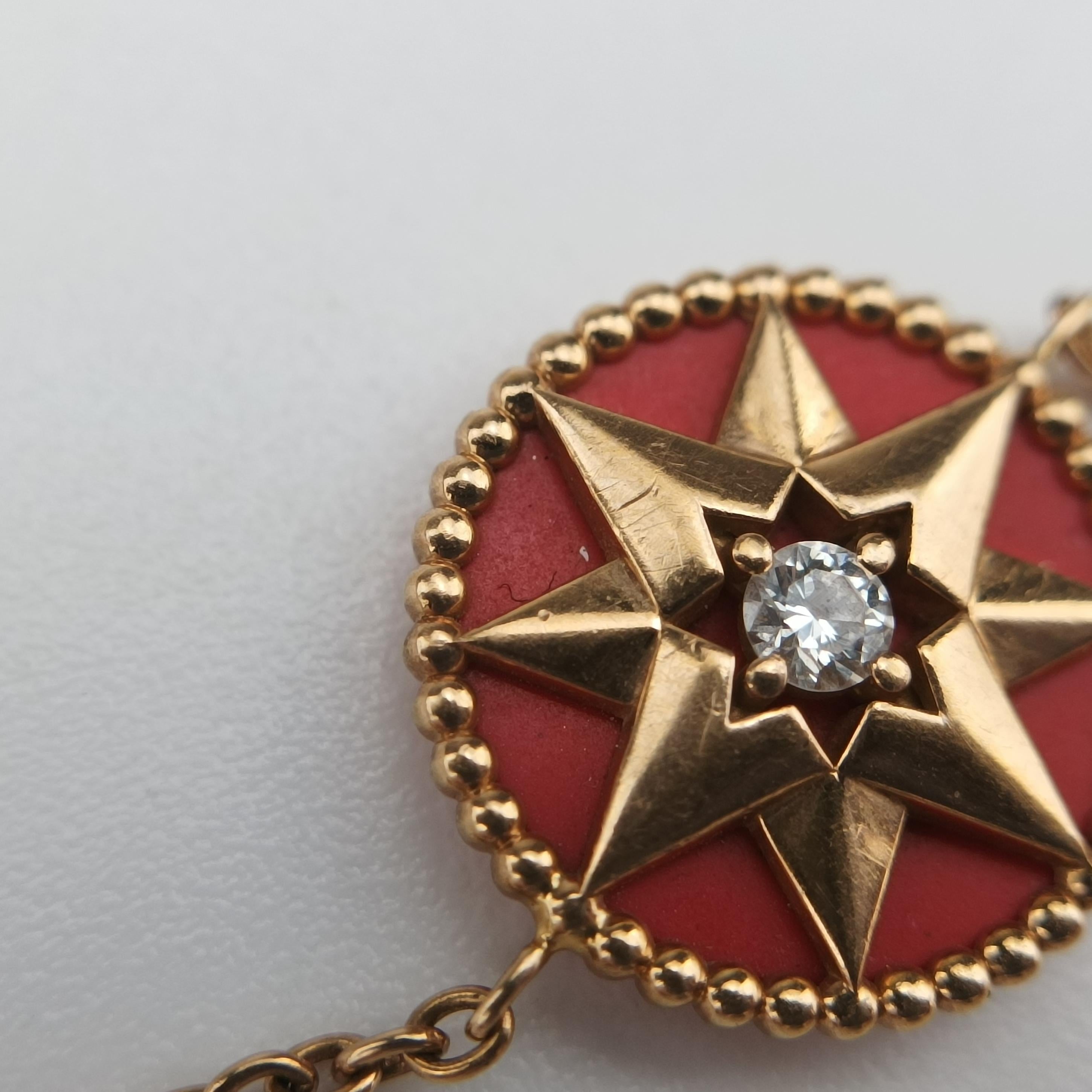 Rose des Vents medallion Red×golden AU750 123043ローズデヴァン メダリオン レッド×ゴールド AU750 123043