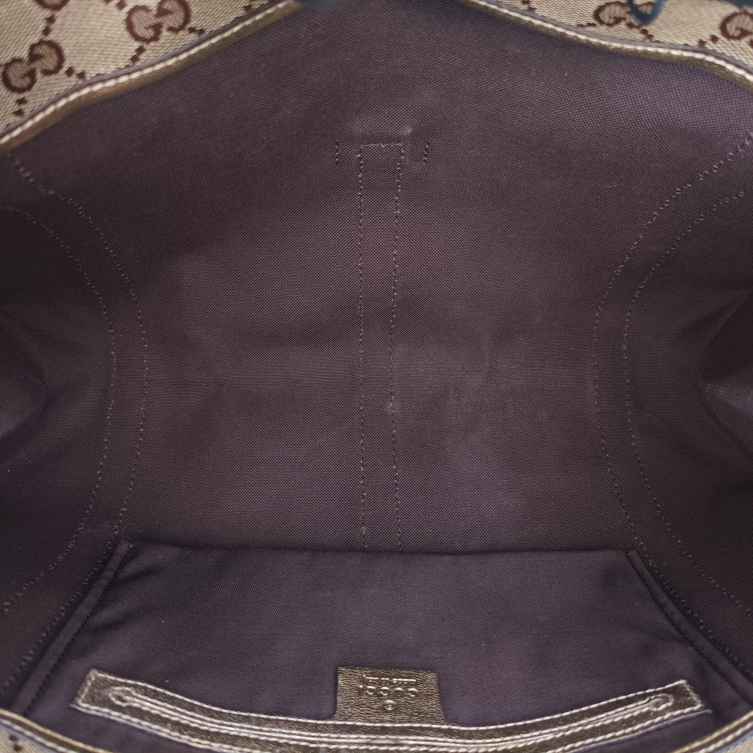 New Jackie Brown×golden PVC coated canvas×Leather 203494 G3057378ニュージャッキー ブラウン×ゴールド PVCコーティングキャンバス×レザー 203494 G3057378