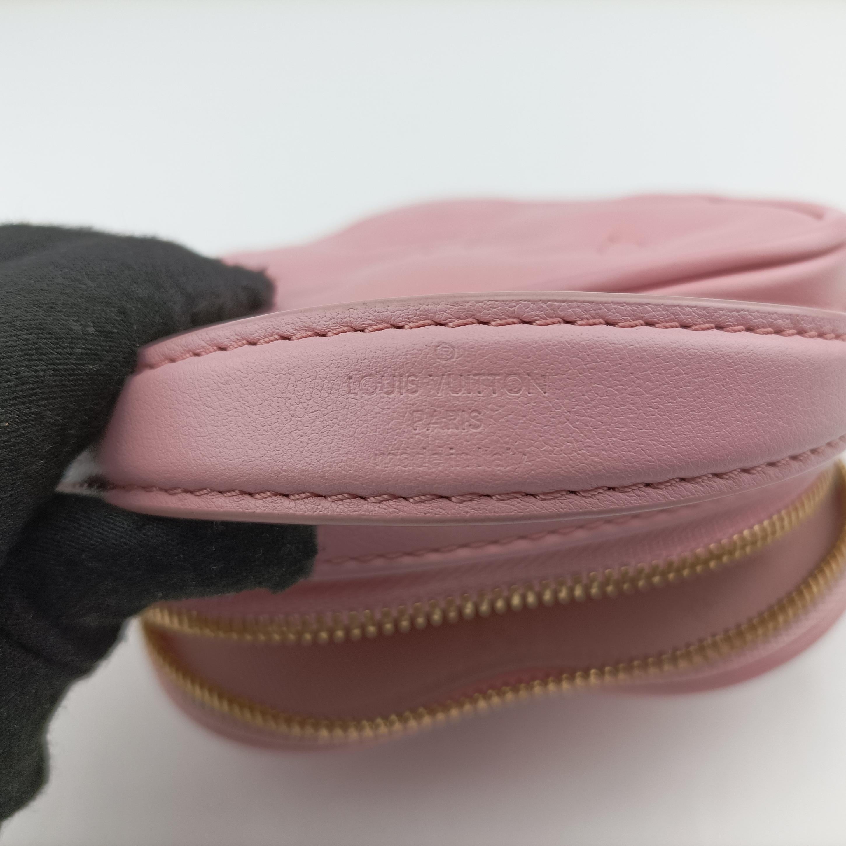 Pop My Heart Pouch pink Leather M82526 IC Chipポップマイハートポーチ ピンク レザー M82526 ICチップ