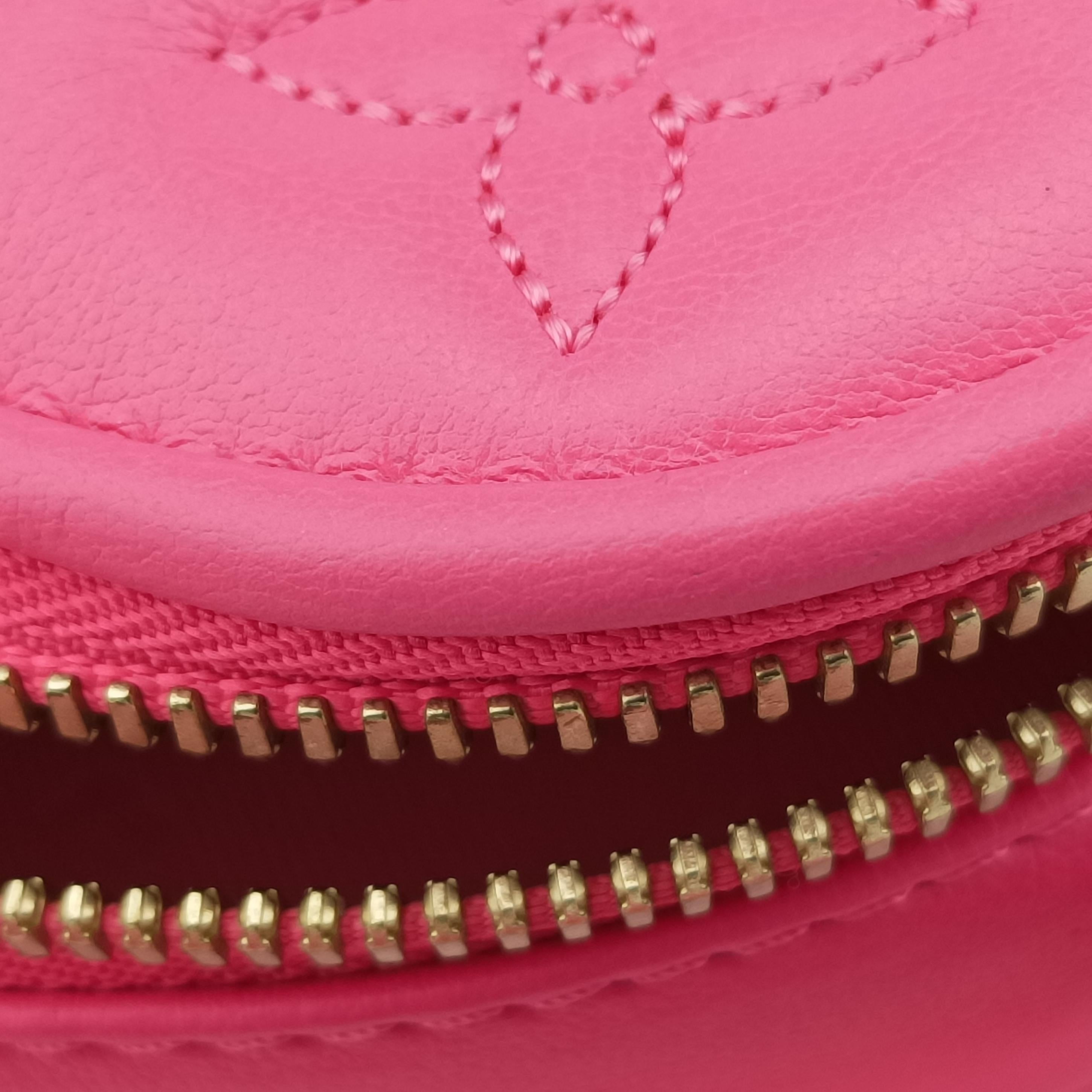 Pop My Heart Pouch dragon fruit Leather M81893 IC Chipポップマイハート ポーチ ドラゴンフルーツ レザー M81893 ICチップ