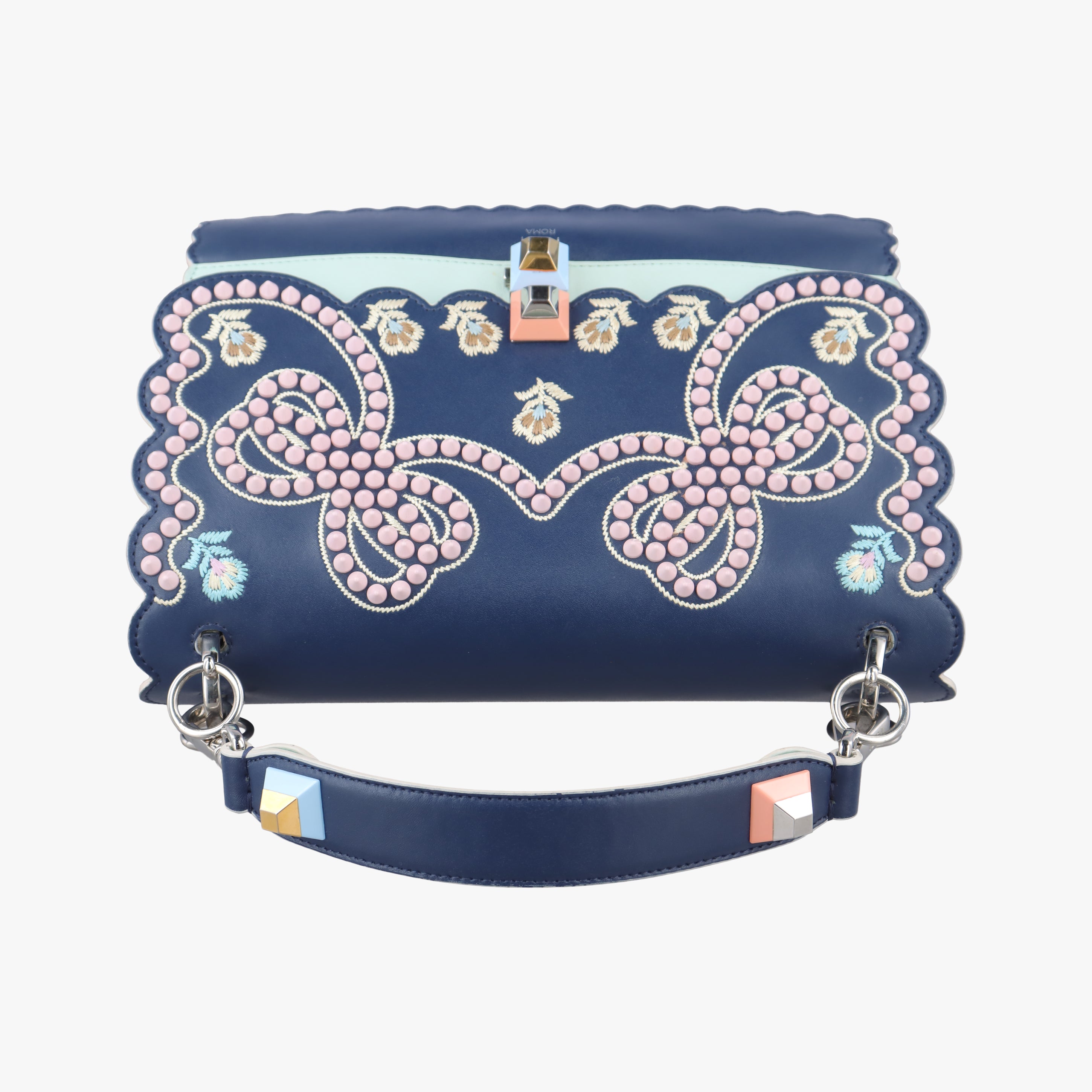 Kan I Blue×Multicolour Leather 8BT283 8BT283-OYA 178-0501キャナイ ブルー×マルチカラー レザー 8BT283 8BT283-OYA 178-0501